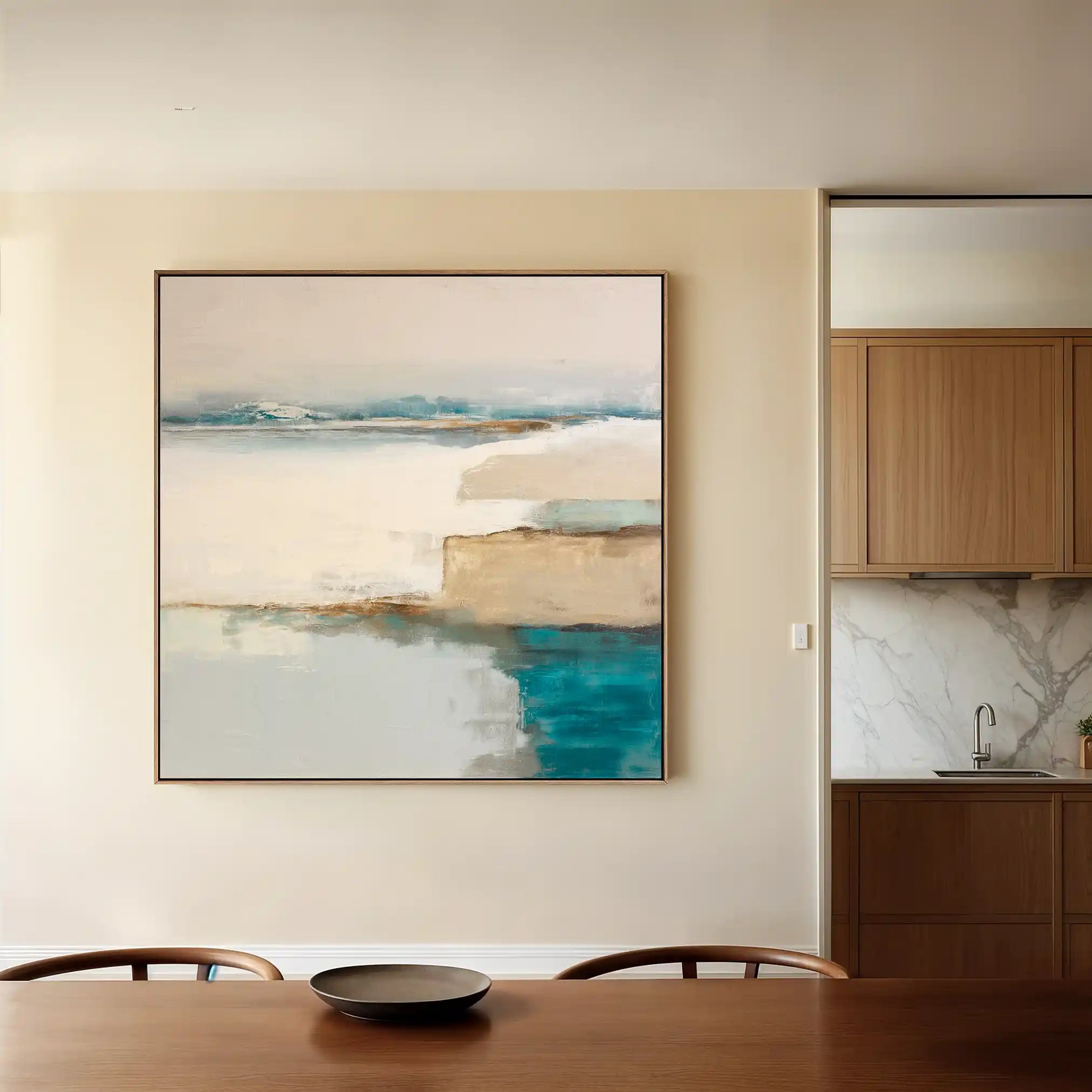 Abstract Canvas Wall Art WAD764-A 80 x 80 cm / Stretched on hidden frame