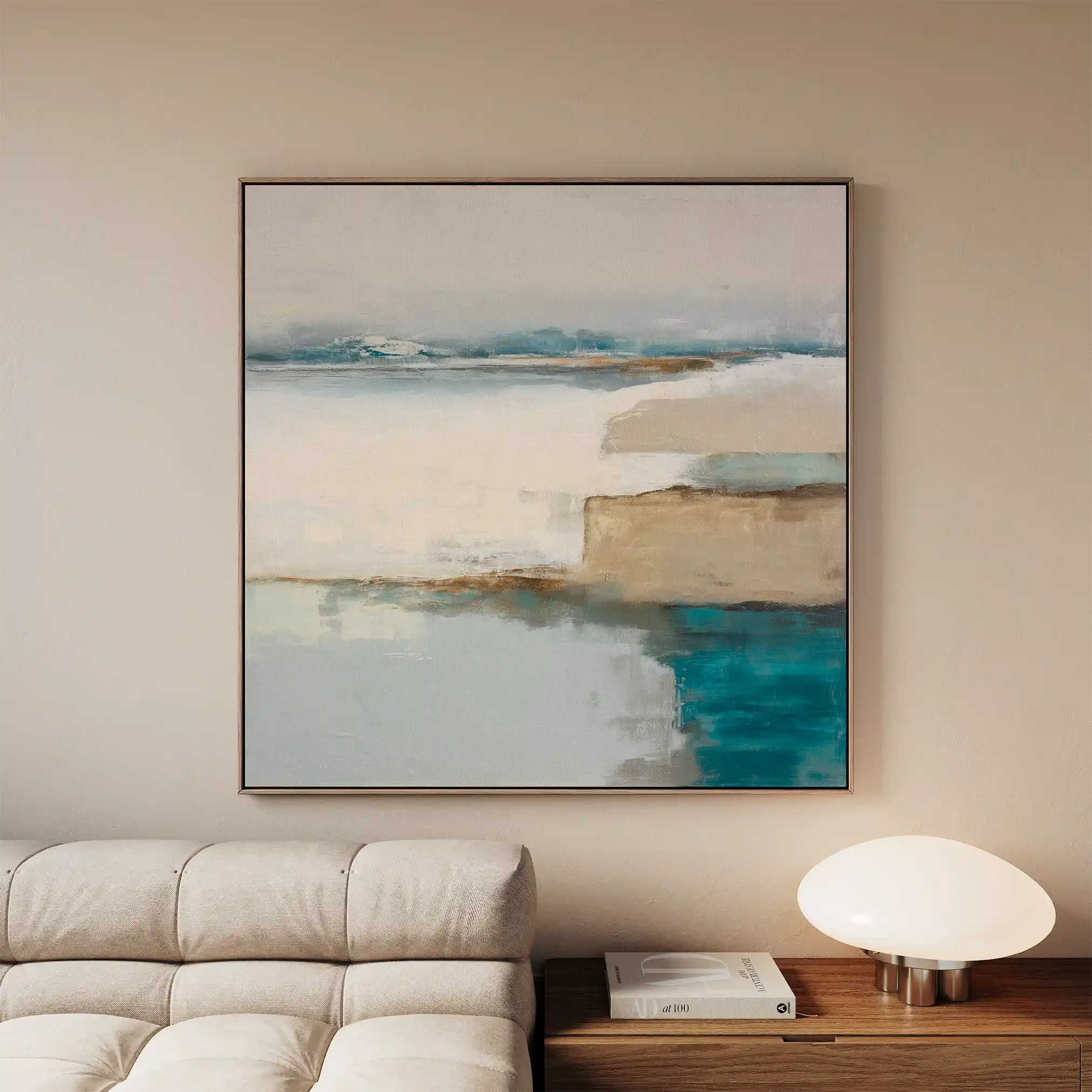 Abstract Canvas Wall Art WAD764-A 80 x 80 cm / Stretched on hidden frame