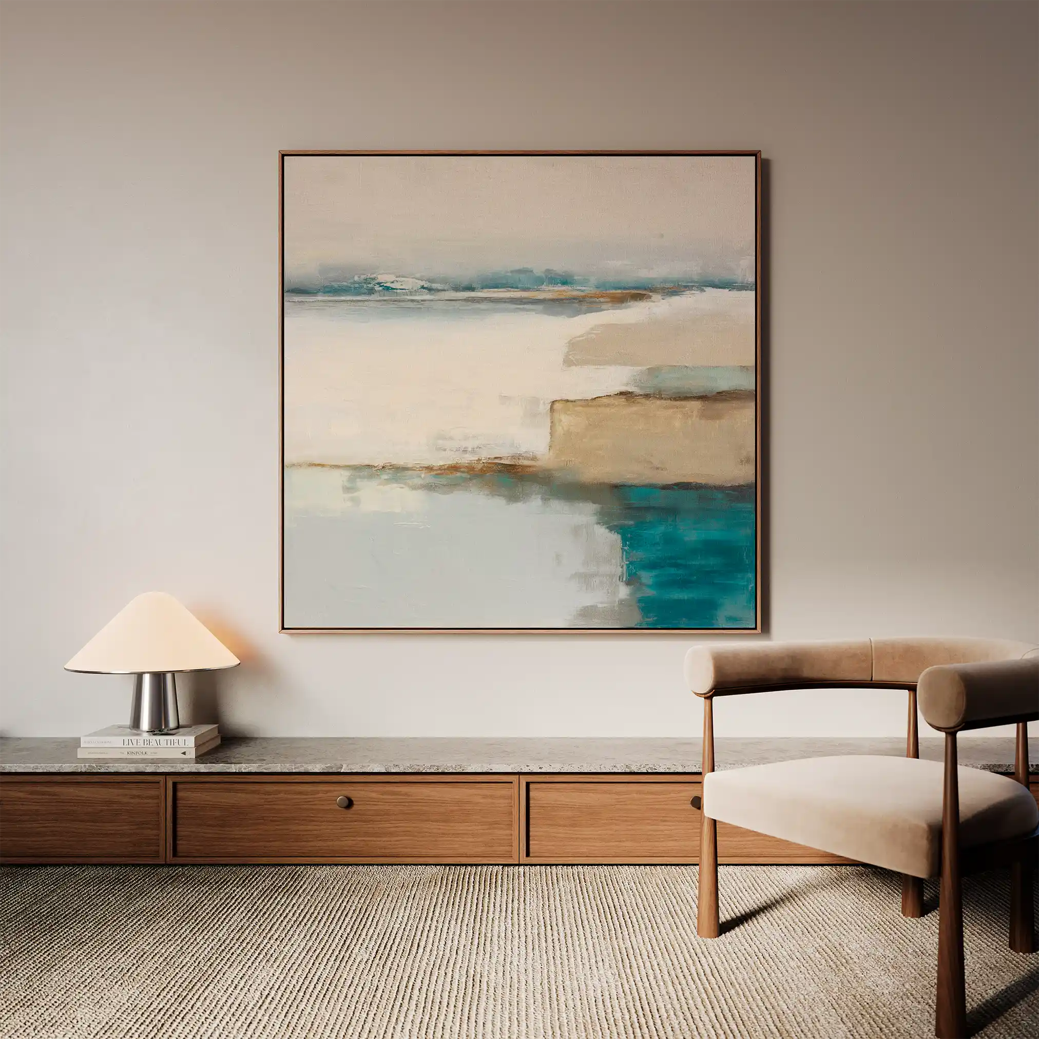 Abstract Canvas Wall Art WAD764-A 80 x 80 cm / Stretched on hidden frame