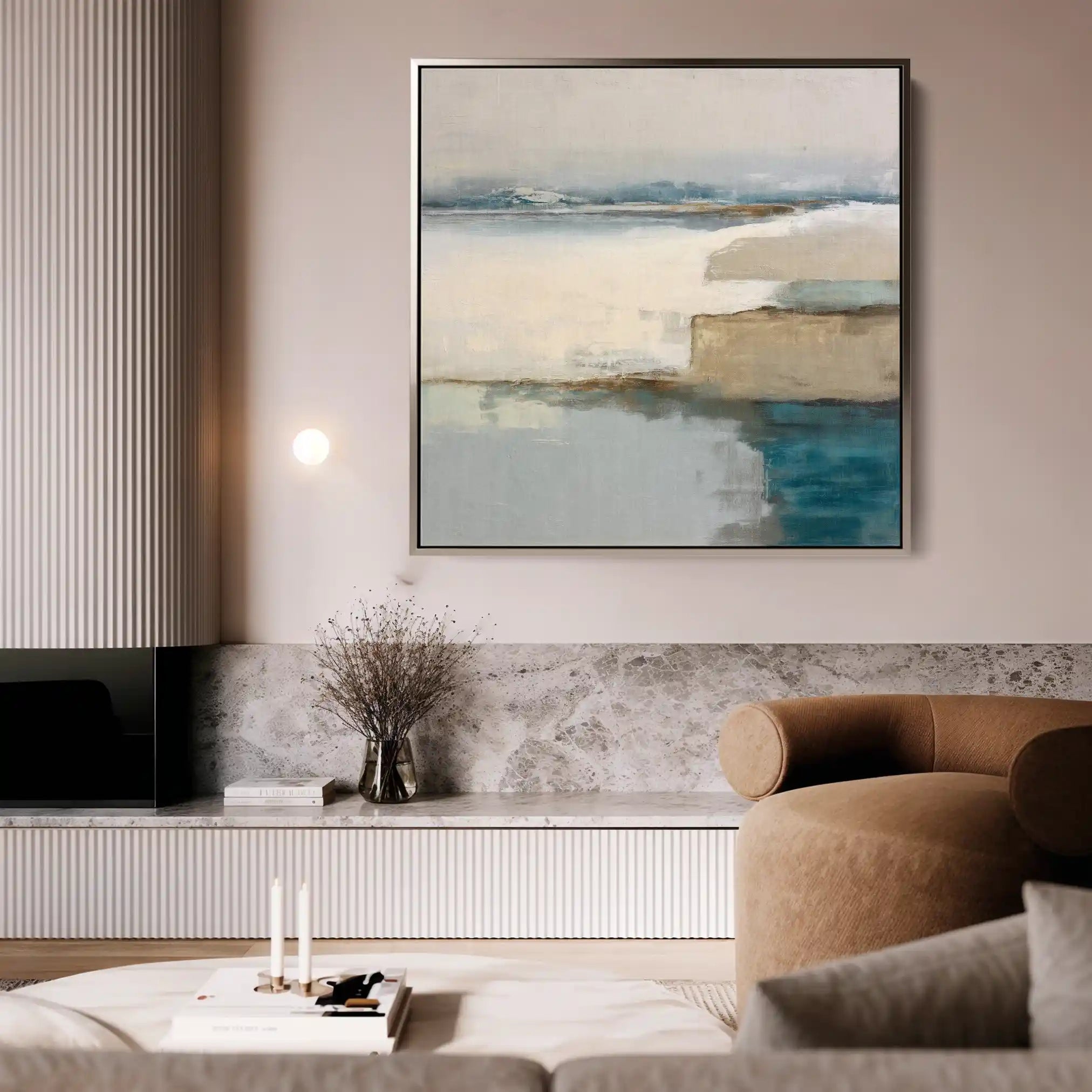 Abstract Canvas Wall Art WAD764-A 80 x 80 cm / Stretched on hidden frame