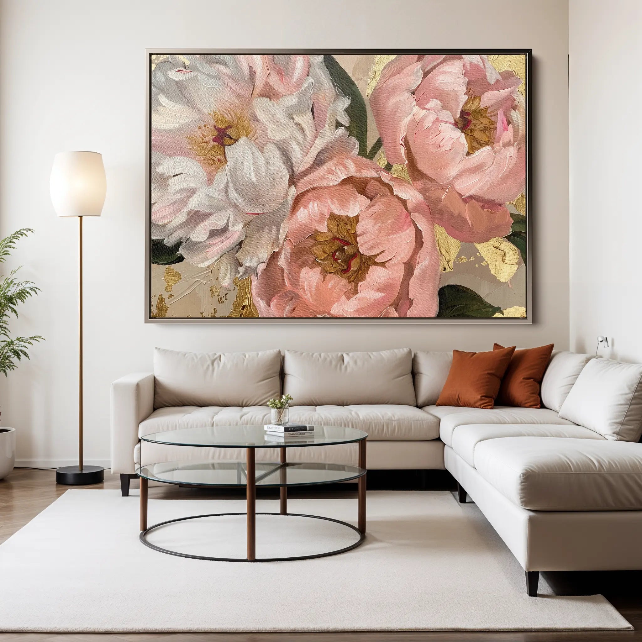 Floral Canvas Wall Art WAD764-F 90 x 60 cm / Stretched on hidden frame