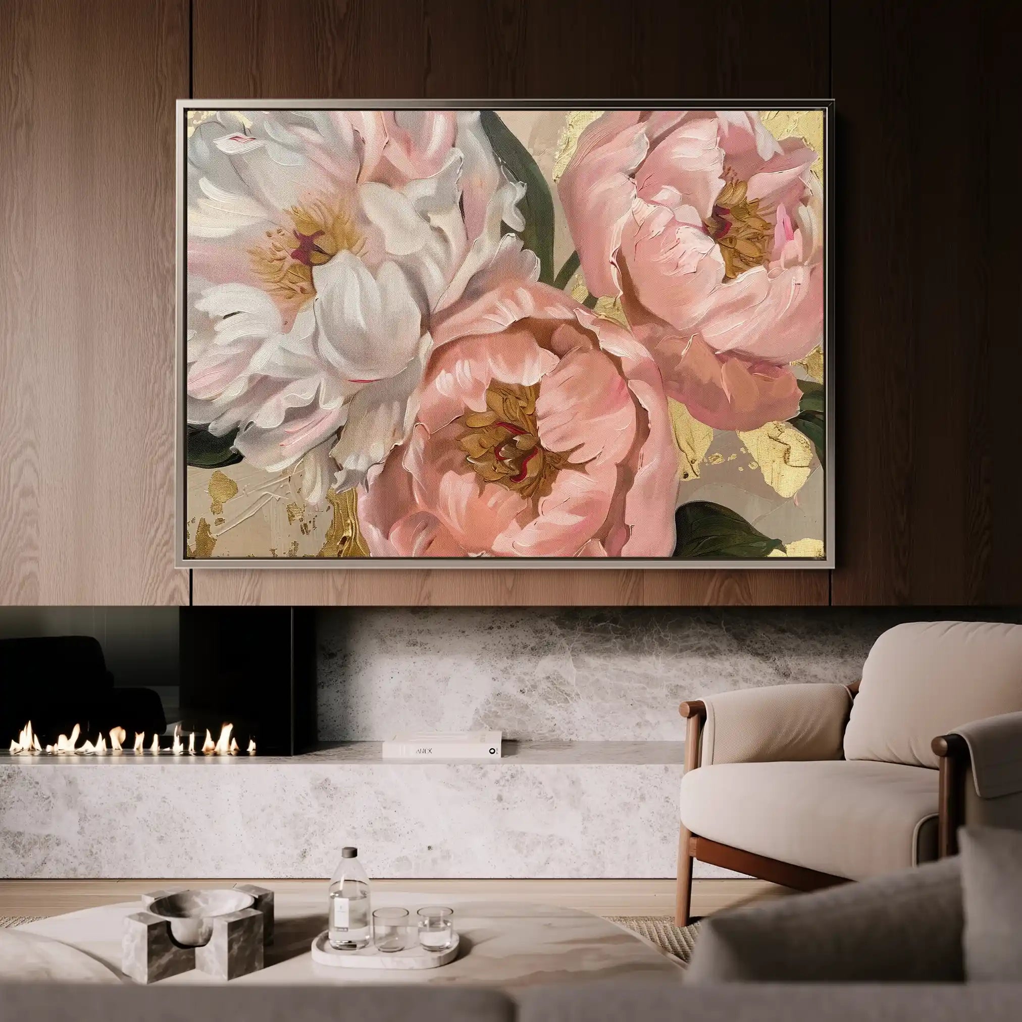 Floral Canvas Wall Art WAD764-F 90 x 60 cm / Stretched on hidden frame