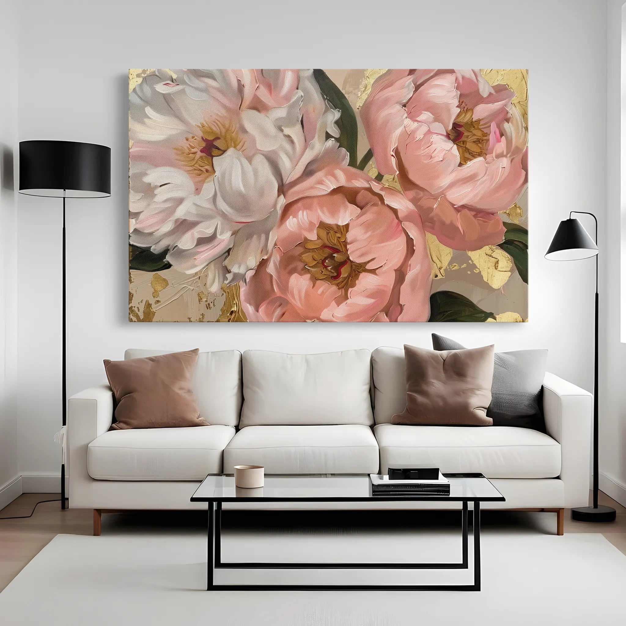 Floral Canvas Wall Art WAD764-F 90 x 60 cm / Stretched on hidden frame