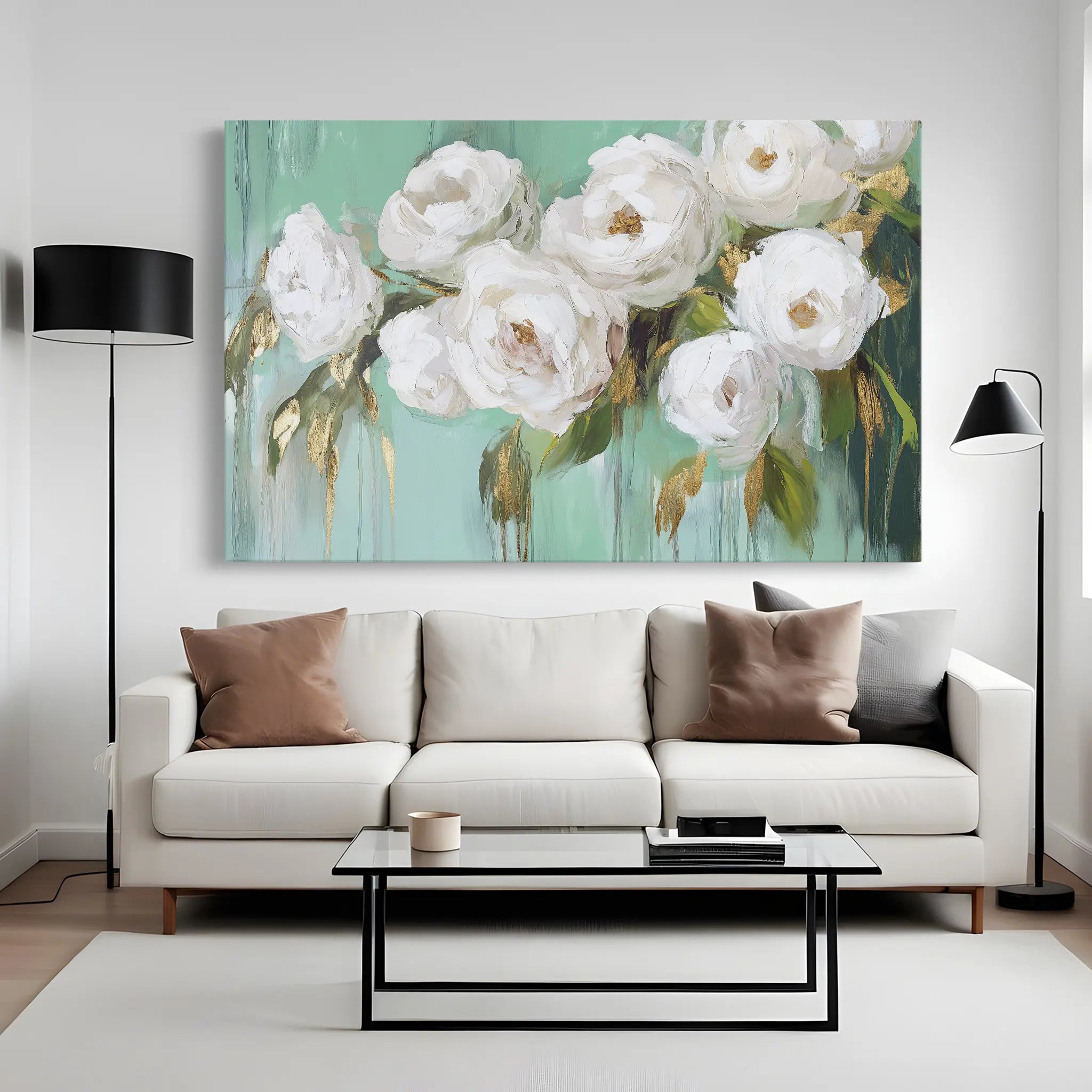 Floral Canvas Wall Art WAD765-F 90 x 60 cm / Stretched on hidden frame