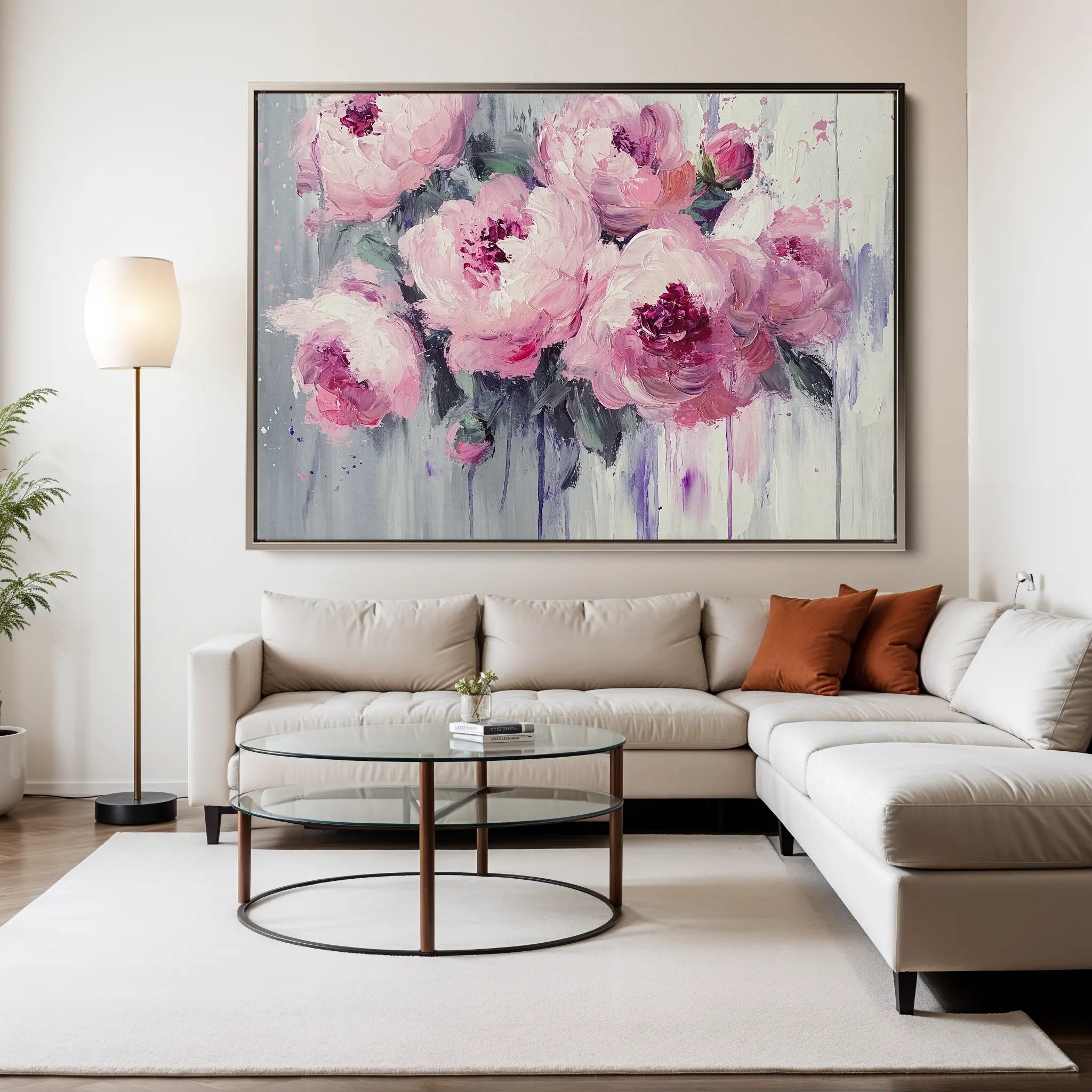 Floral Canvas Wall Art WAD766-F 90 x 60 cm / Stretched on hidden frame