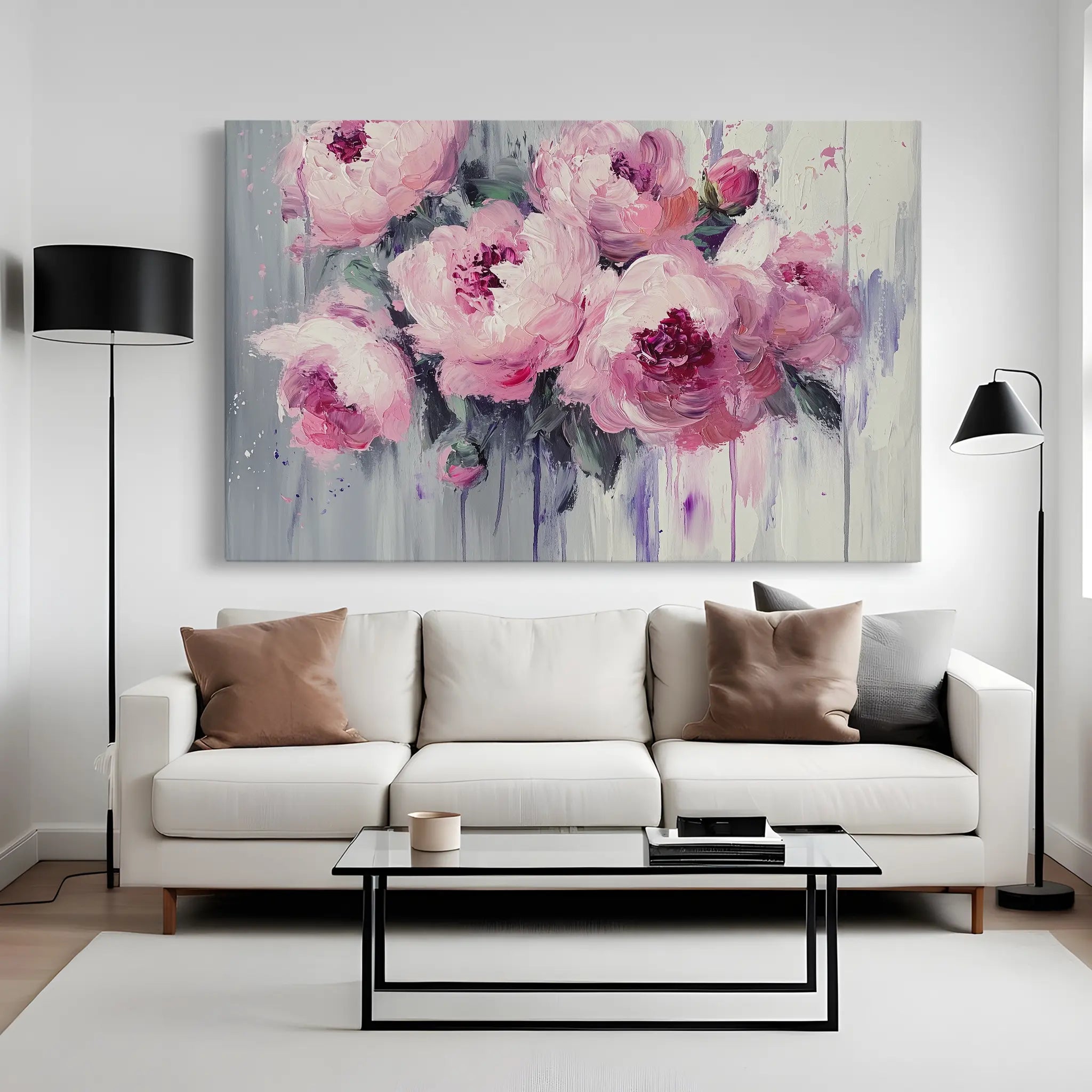 Floral Canvas Wall Art WAD766-F 90 x 60 cm / Stretched on hidden frame