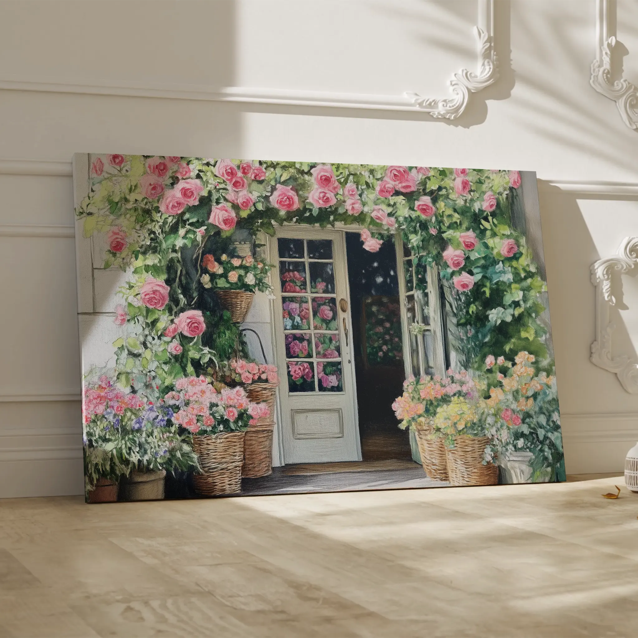 Floral Canvas Wall Art WAD767-F 90 x 60 cm / Stretched on hidden frame