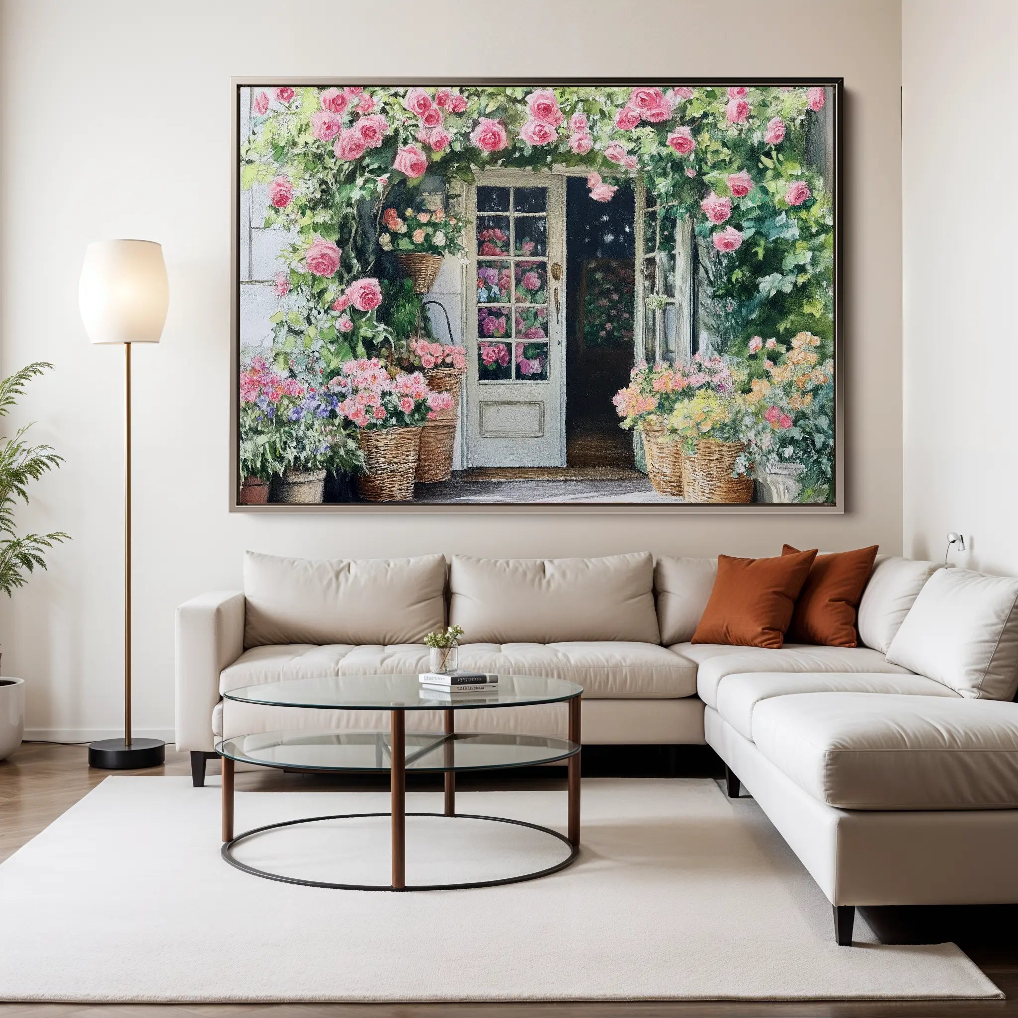 Floral Canvas Wall Art WAD767-F 90 x 60 cm / Stretched on hidden frame