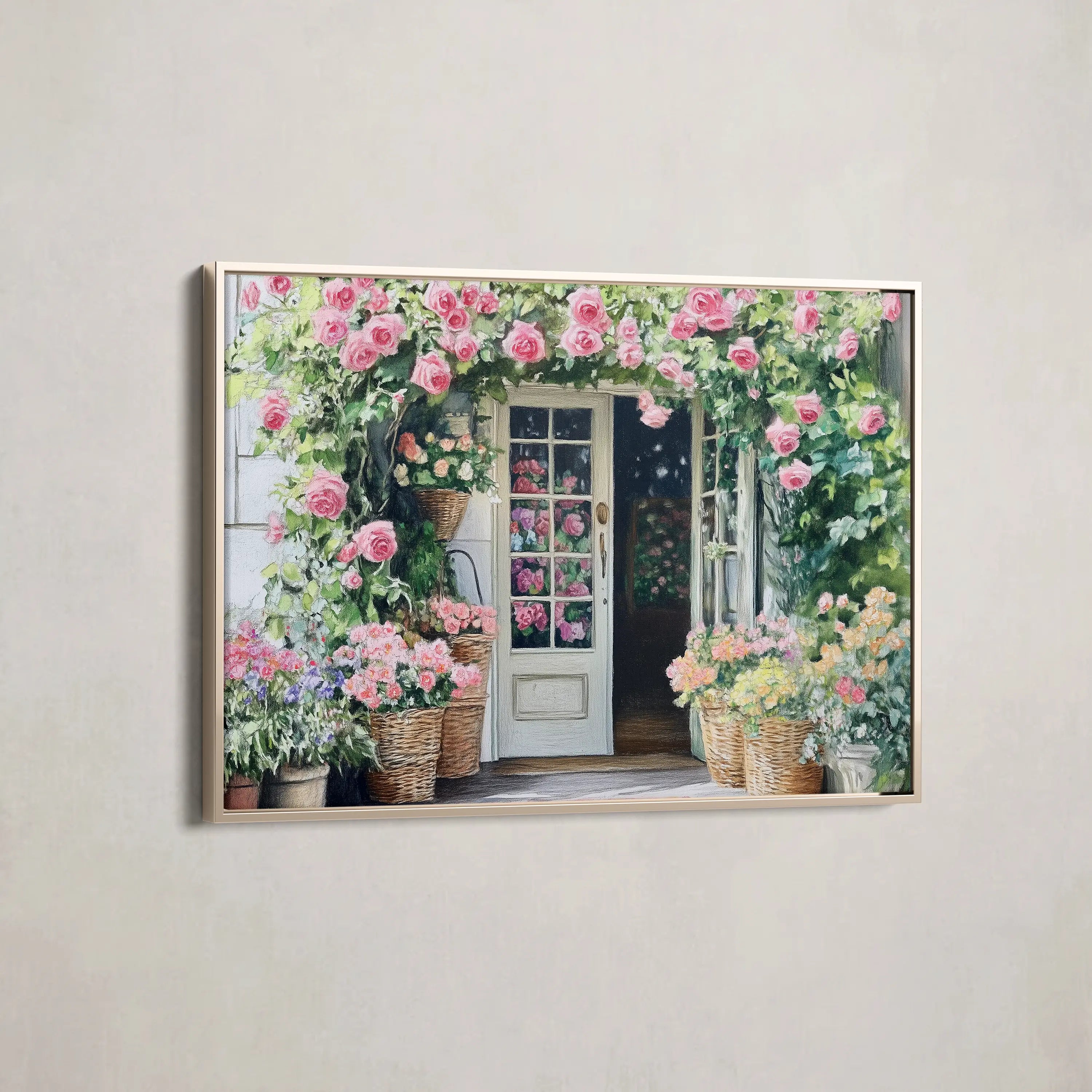 Floral Canvas Wall Art WAD767-F 90 x 60 cm / Stretched on hidden frame