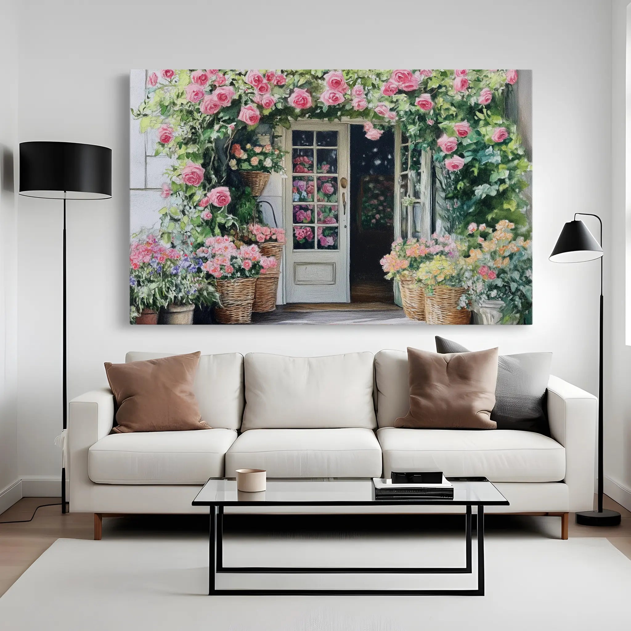 Floral Canvas Wall Art WAD767-F 90 x 60 cm / Stretched on hidden frame