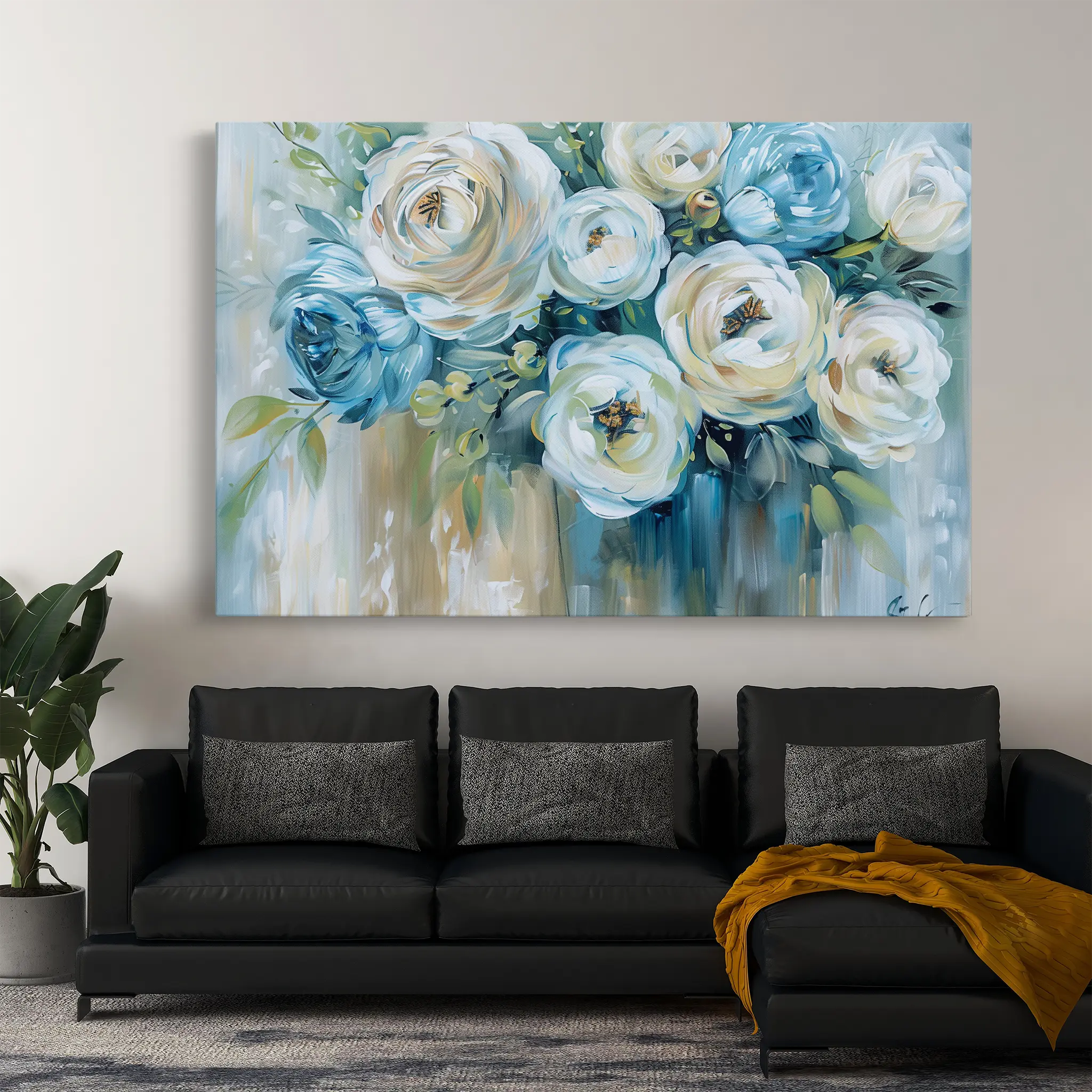 Floral Canvas Wall Art WAD769-F 90 x 60 cm / Stretched on hidden frame