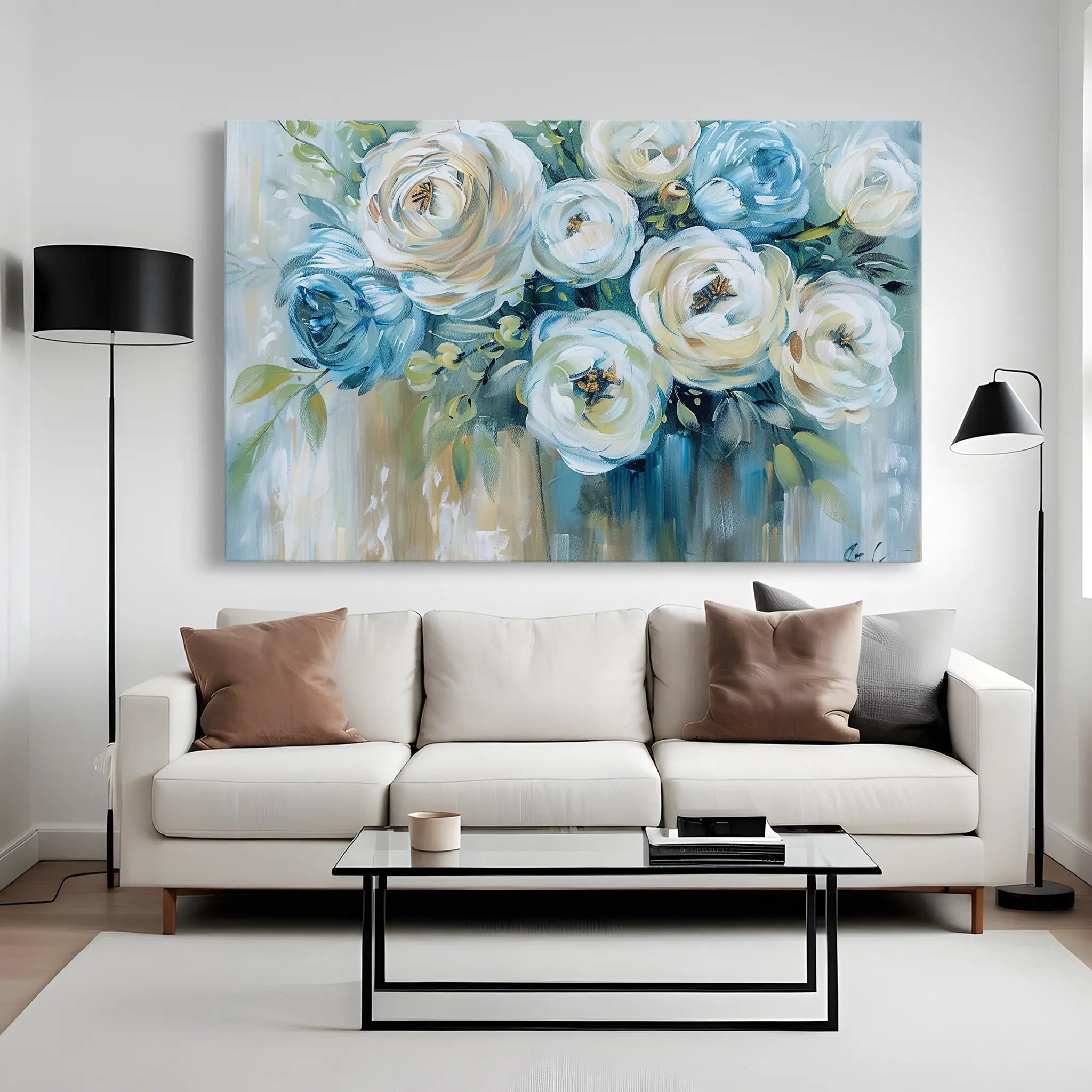 Floral Canvas Wall Art WAD769-F 90 x 60 cm / Stretched on hidden frame