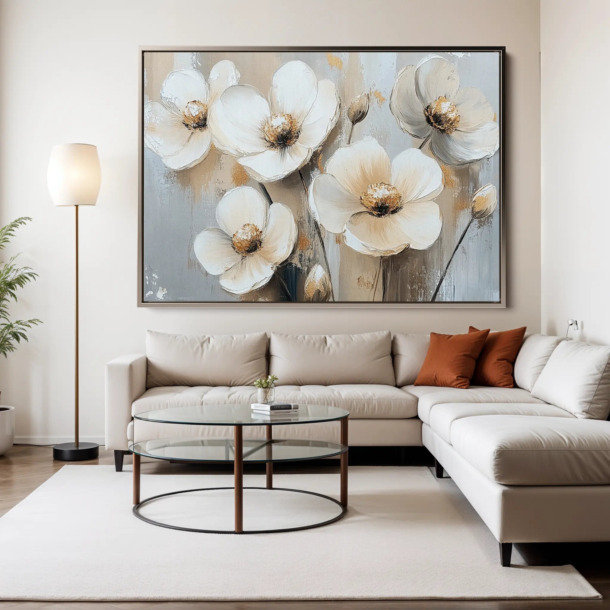 Floral Canvas Wall Art WAD770-F 90 x 60 cm / Stretched on hidden frame