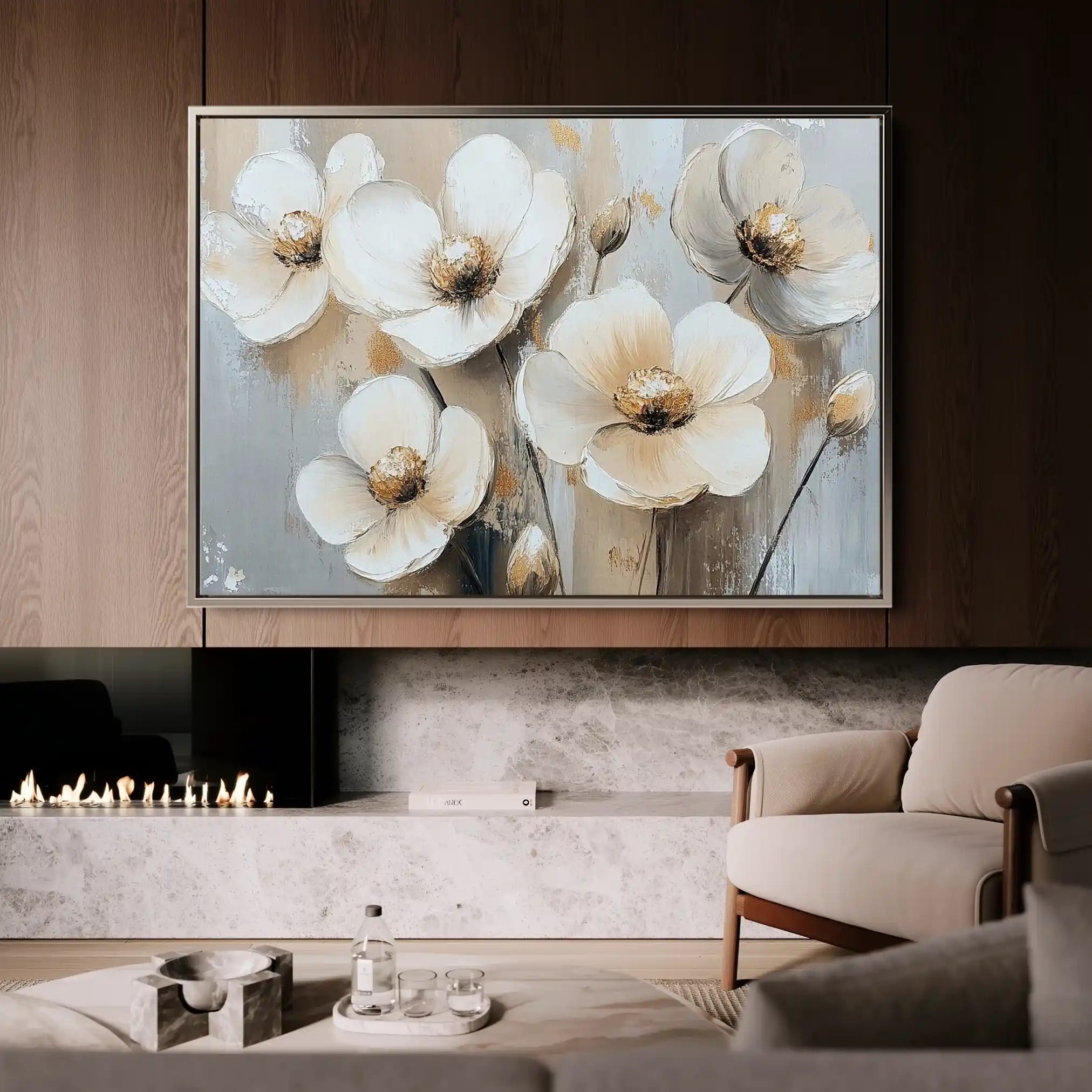 Floral Canvas Wall Art WAD770-F 90 x 60 cm / Stretched on hidden frame
