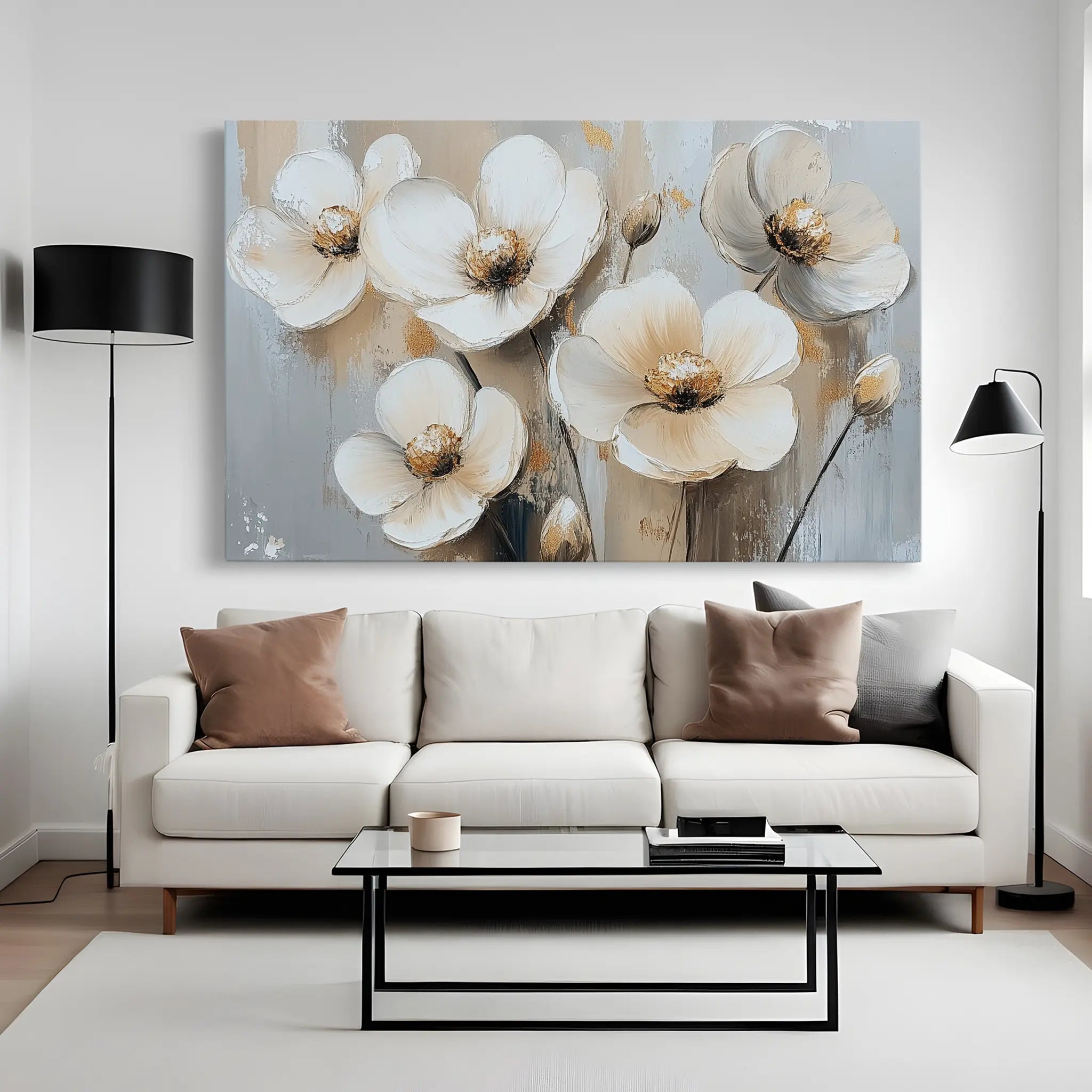 Floral Canvas Wall Art WAD770-F 90 x 60 cm / Stretched on hidden frame