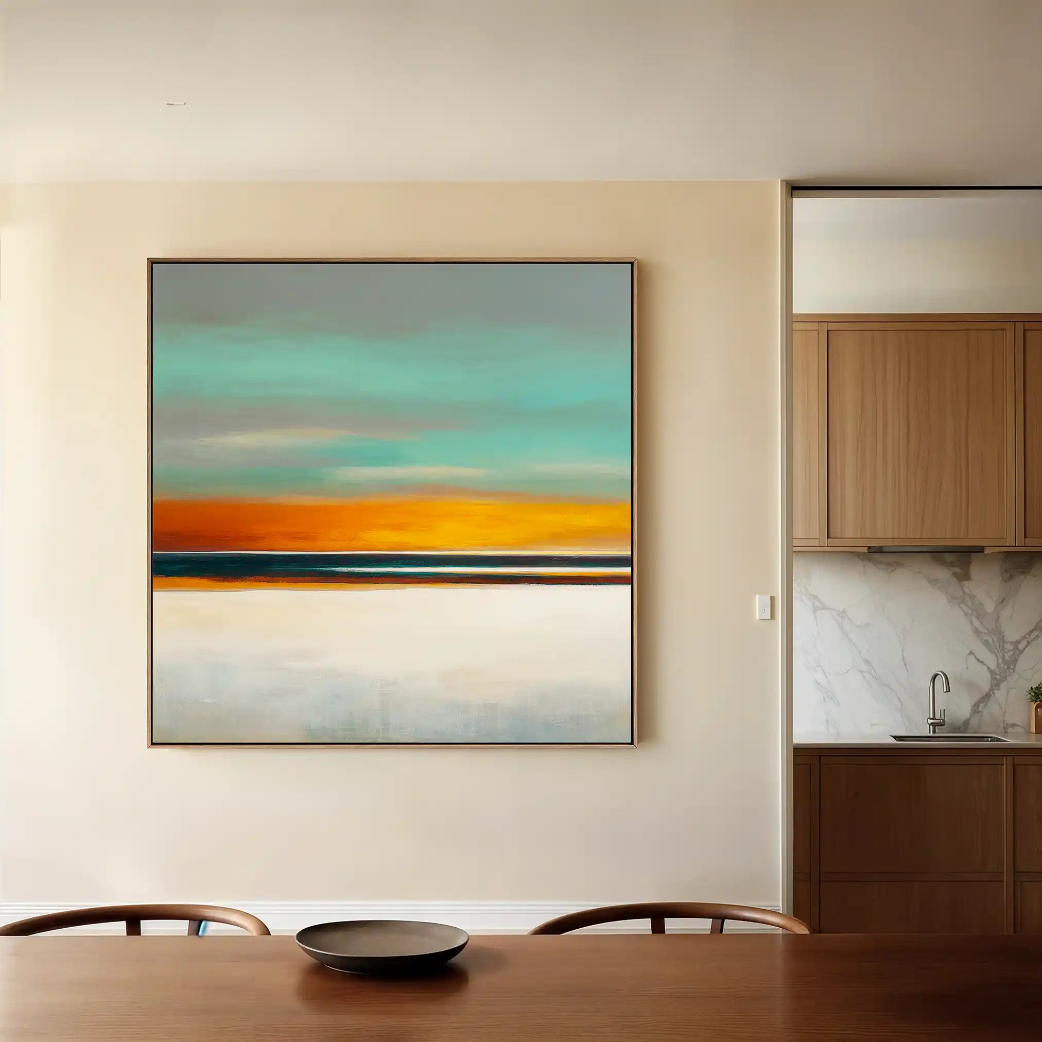 Abstract Canvas Wall Art WAD771-A 80 x 80 cm / Stretched on hidden frame