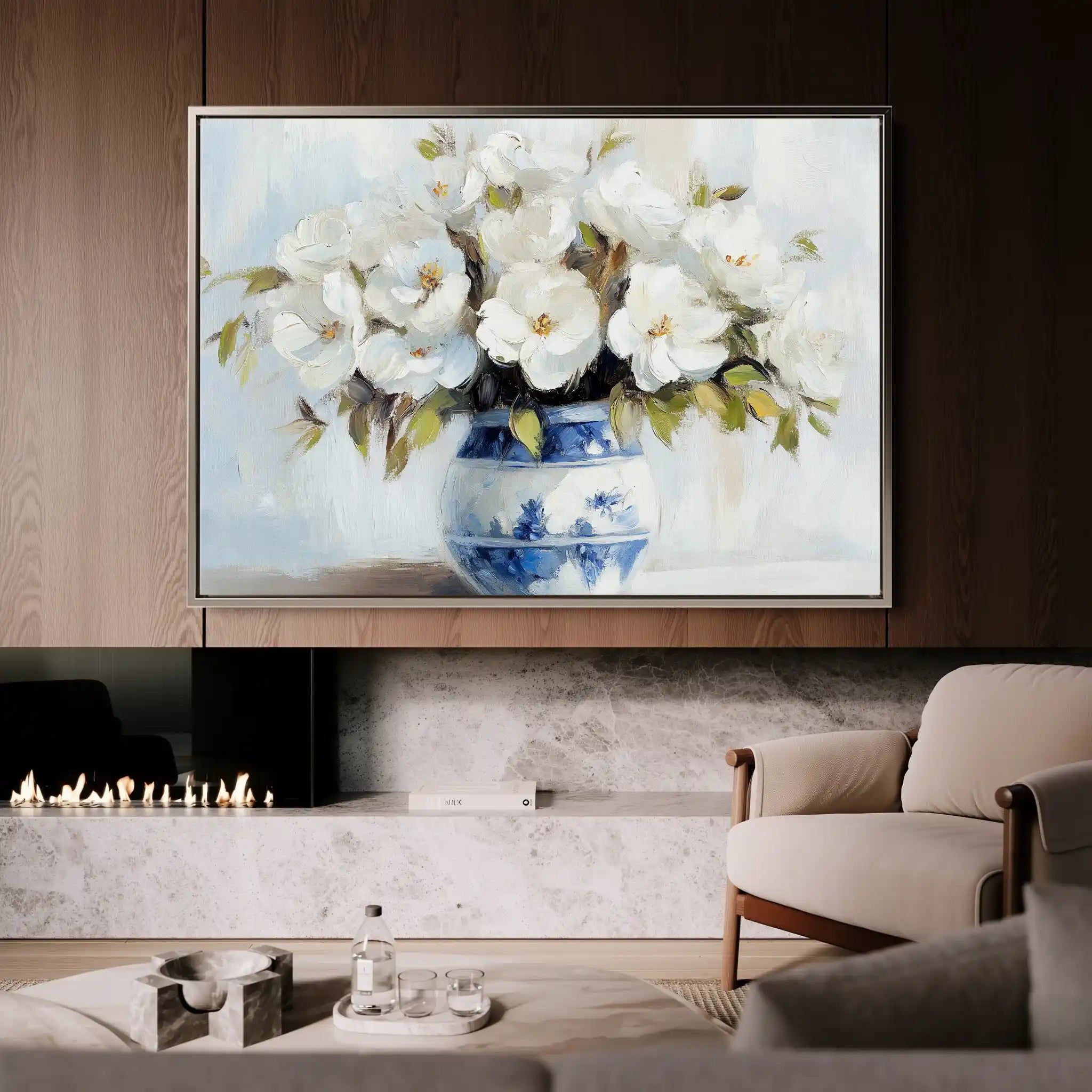 Floral Canvas Wall Art WAD771-F 90 x 60 cm / Stretched on hidden frame