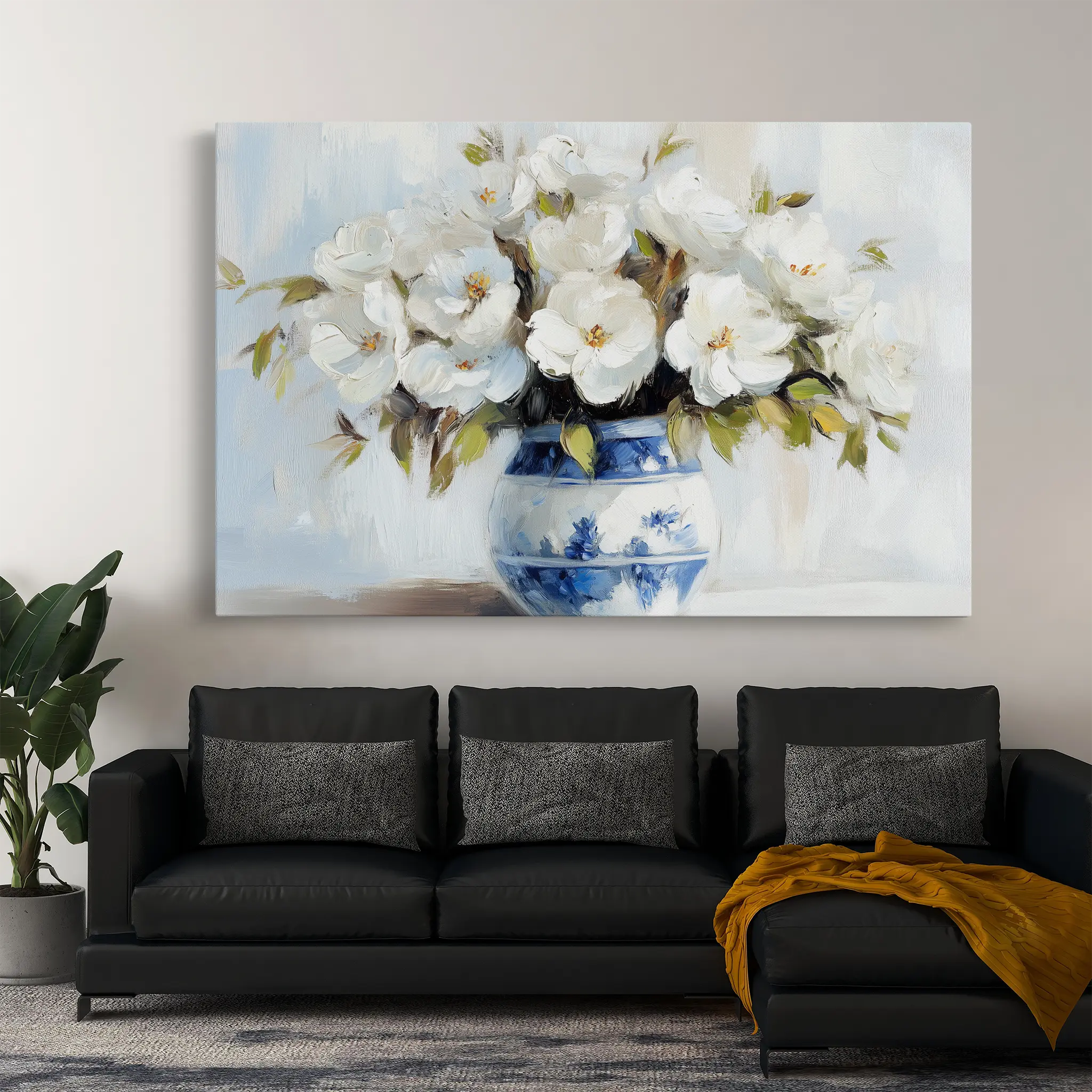 Floral Canvas Wall Art WAD771-F 90 x 60 cm / Stretched on hidden frame