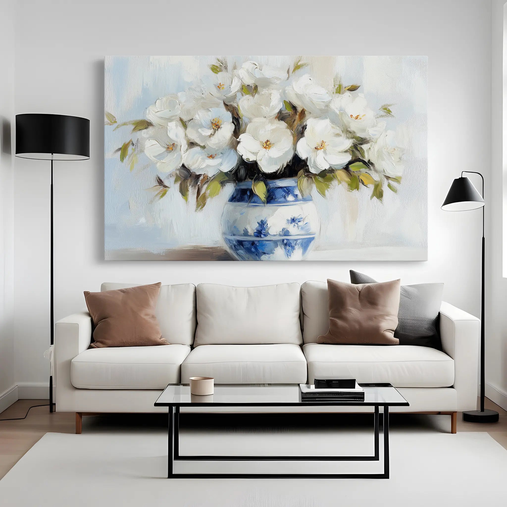 Floral Canvas Wall Art WAD771-F 90 x 60 cm / Stretched on hidden frame