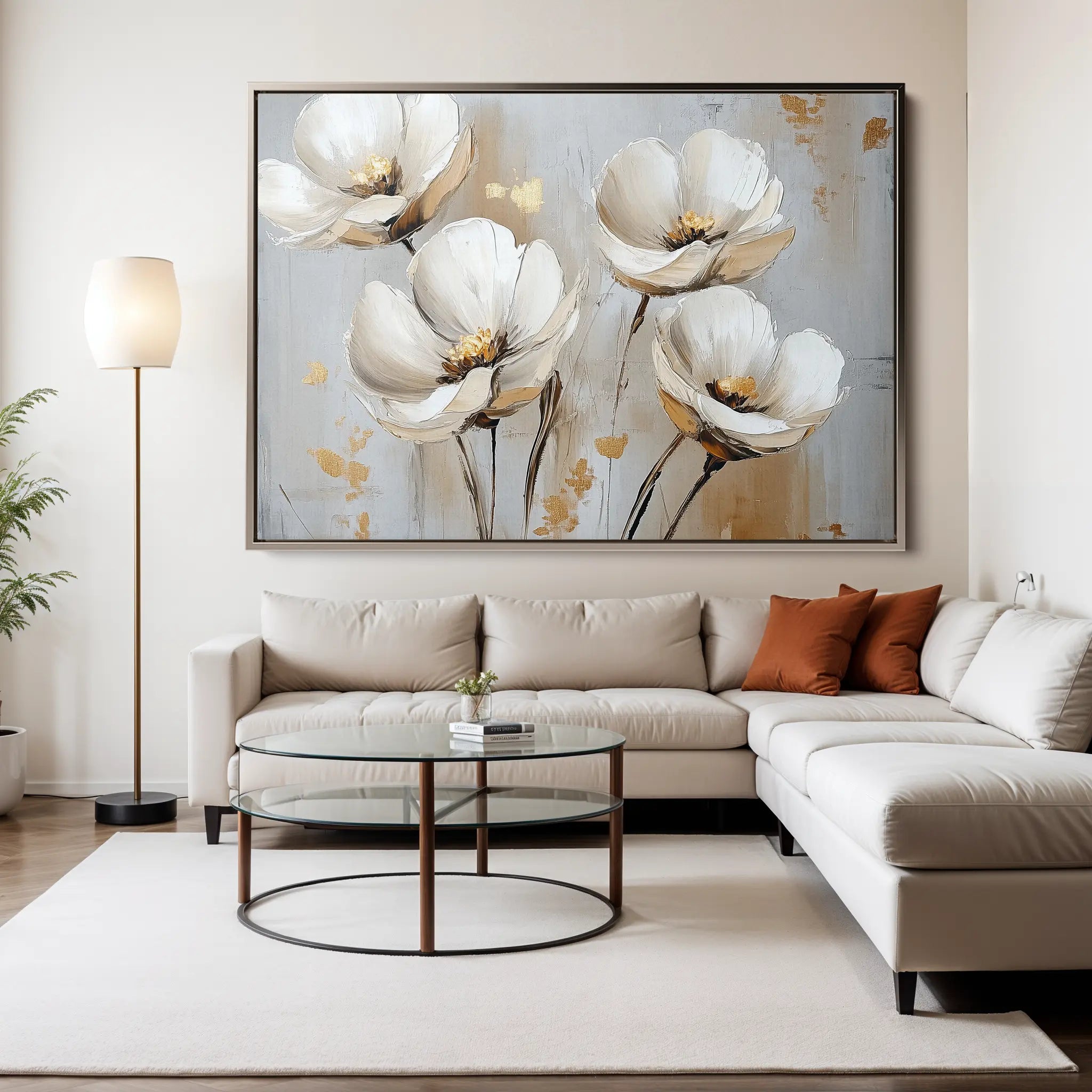 Floral Canvas Wall Art WAD772-F 90 x 60 cm / Stretched on hidden frame