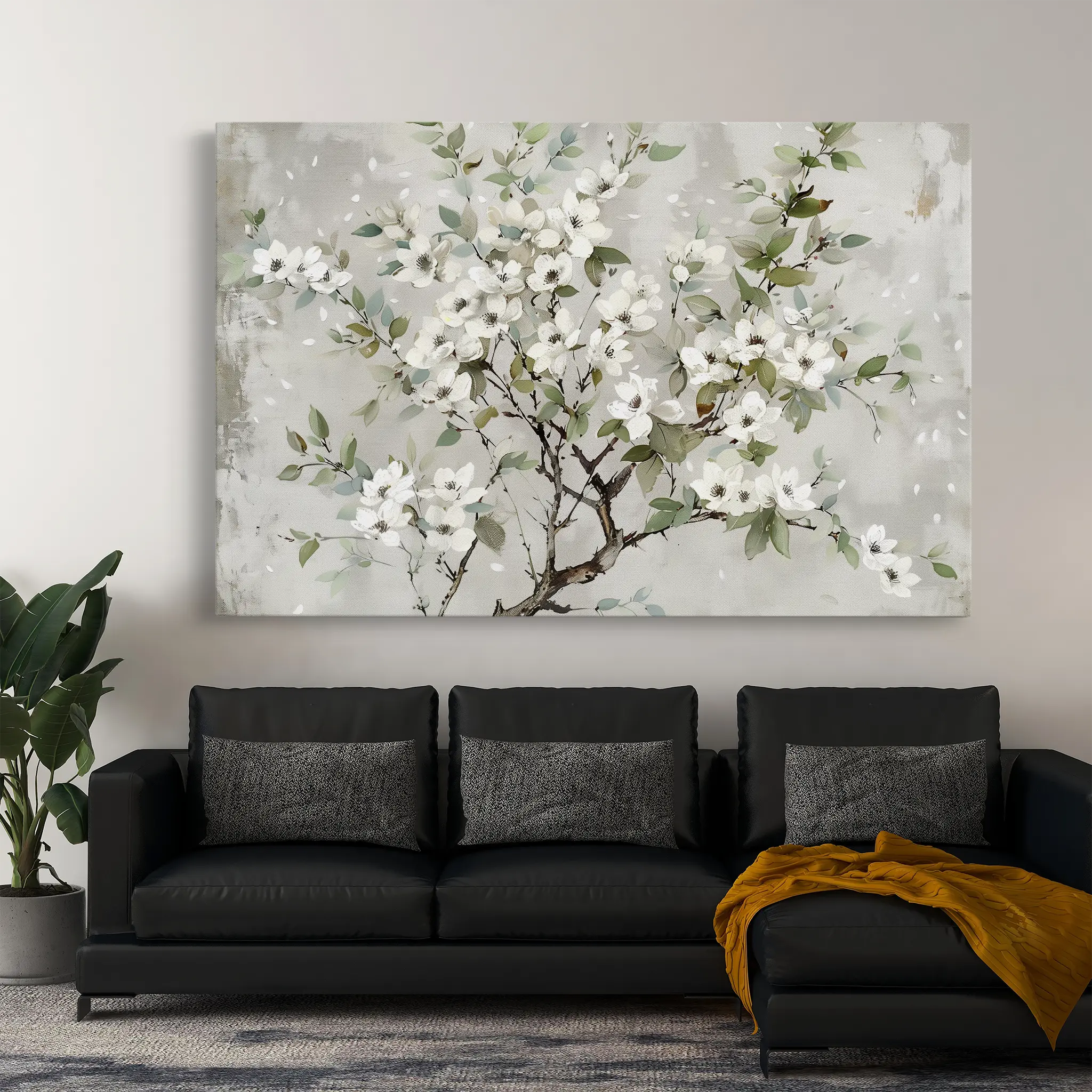 Floral Canvas Wall Art WAD773-F 90 x 60 cm / Stretched on hidden frame