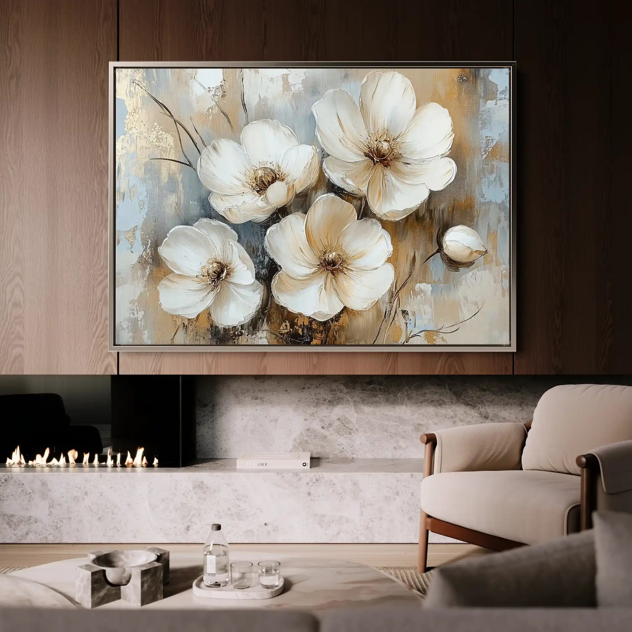 Floral Canvas Wall Art WAD774-F 90 x 60 cm / Stretched on hidden frame