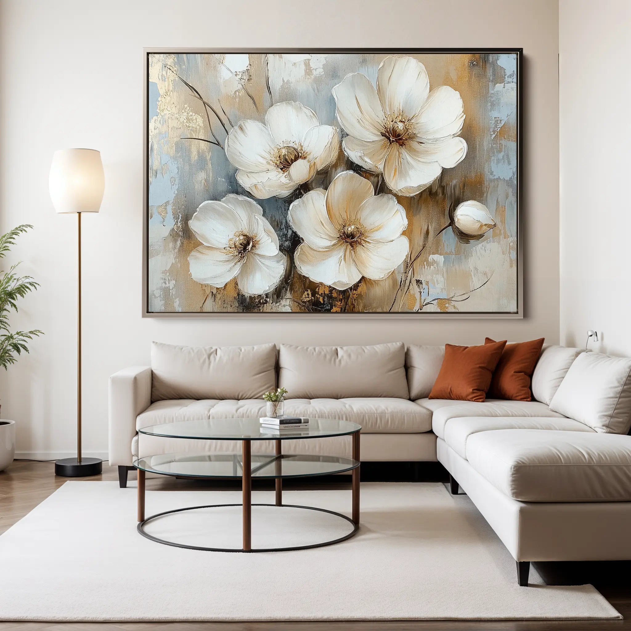 Floral Canvas Wall Art WAD774-F 90 x 60 cm / Stretched on hidden frame