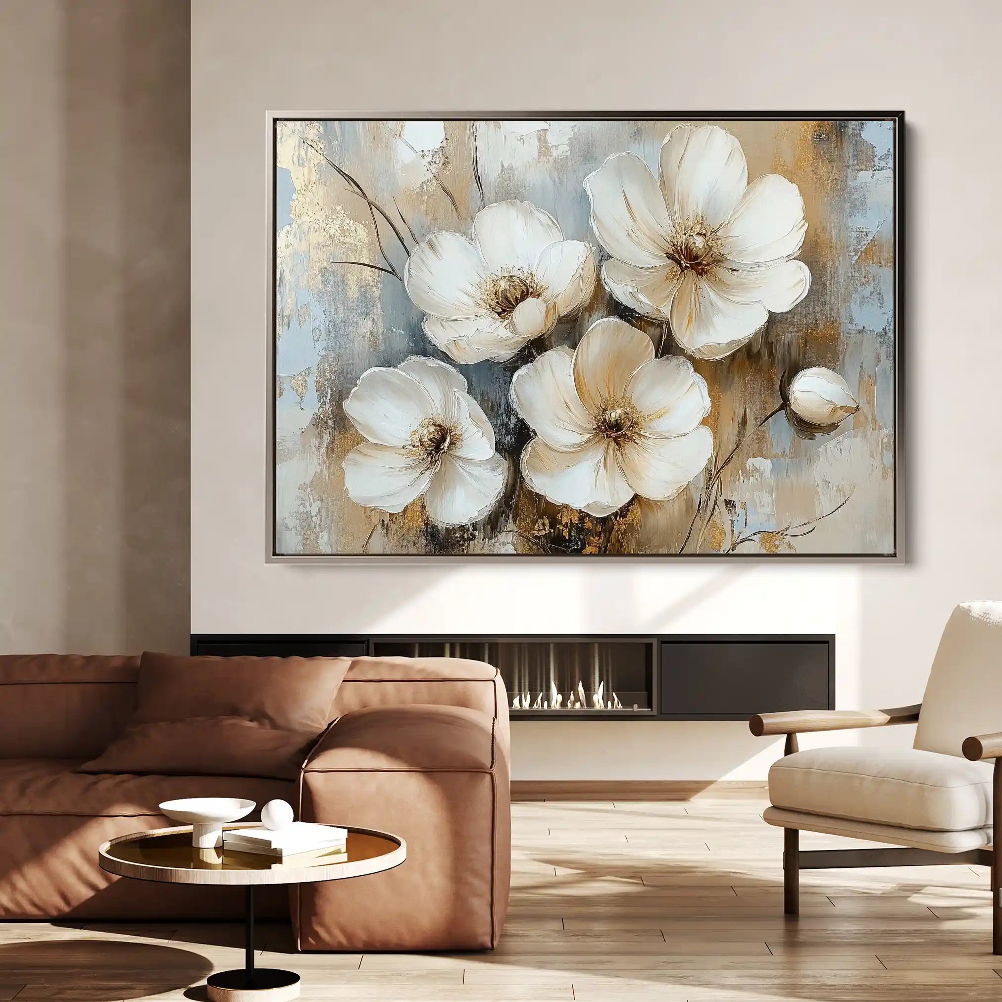 Floral Canvas Wall Art WAD774-F 90 x 60 cm / Stretched on hidden frame