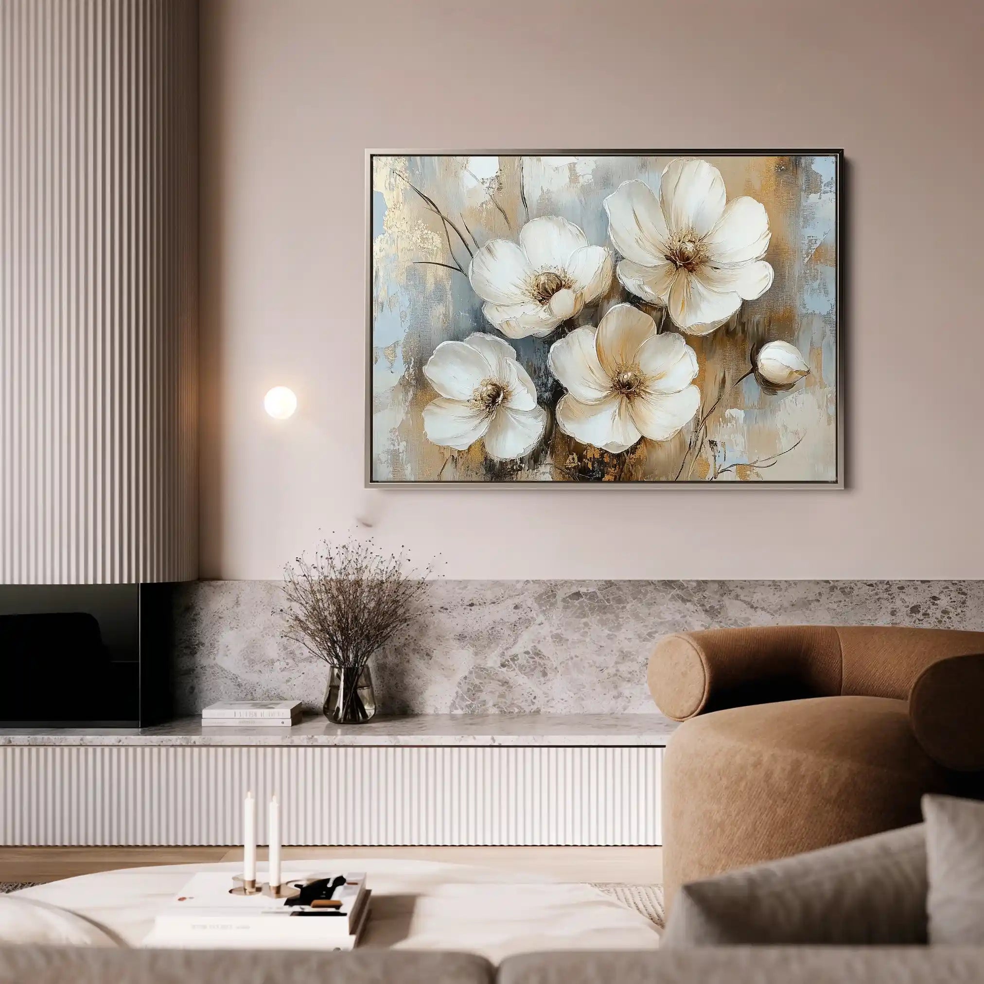 Floral Canvas Wall Art WAD774-F 90 x 60 cm / Stretched on hidden frame