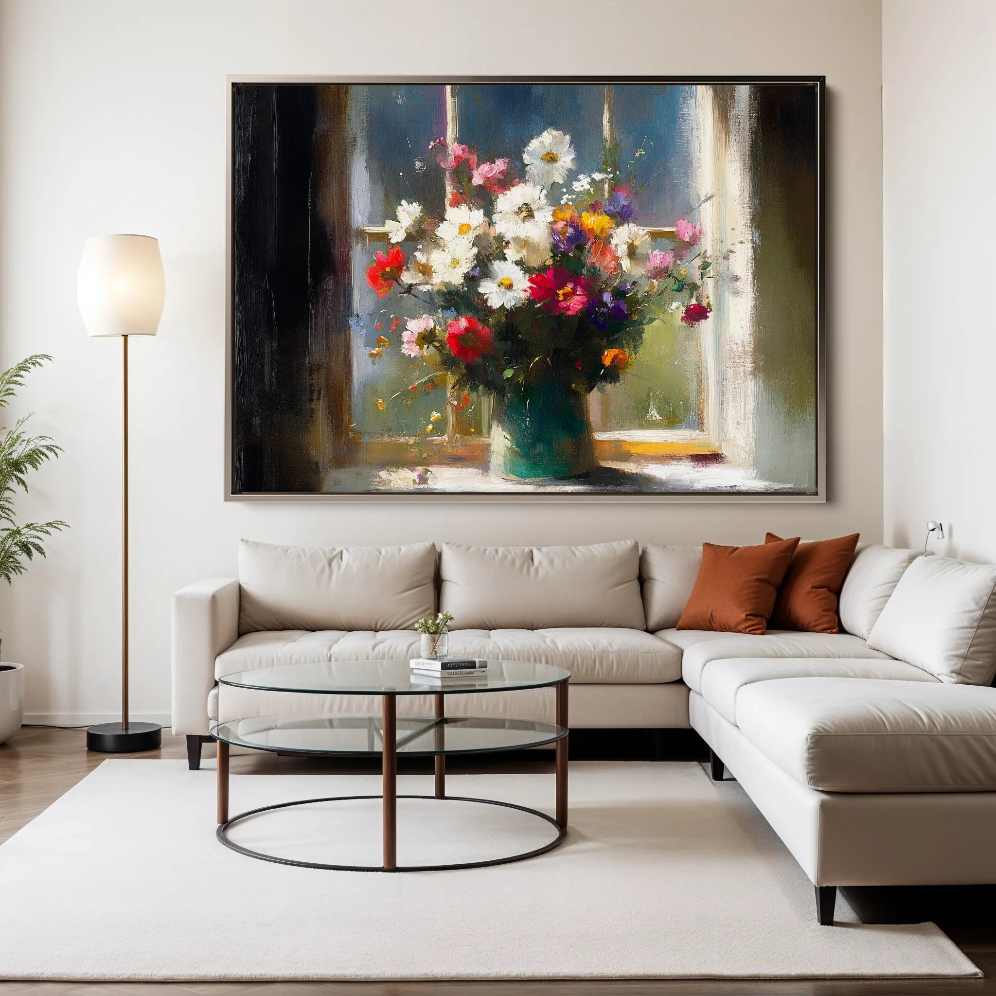 Floral Canvas Wall Art WAD775-F 90 x 60 cm / Stretched on hidden frame