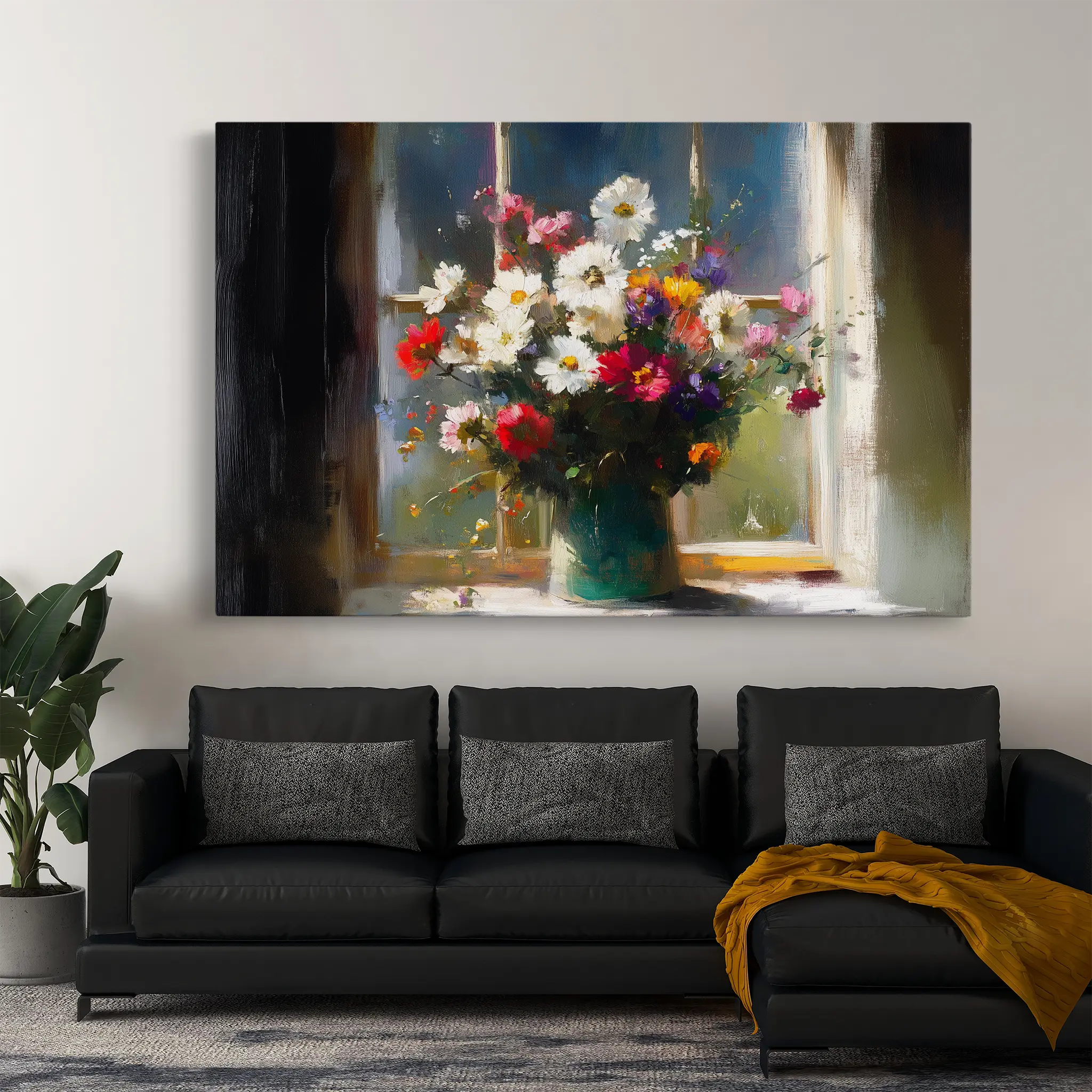 Floral Canvas Wall Art WAD775-F 90 x 60 cm / Stretched on hidden frame