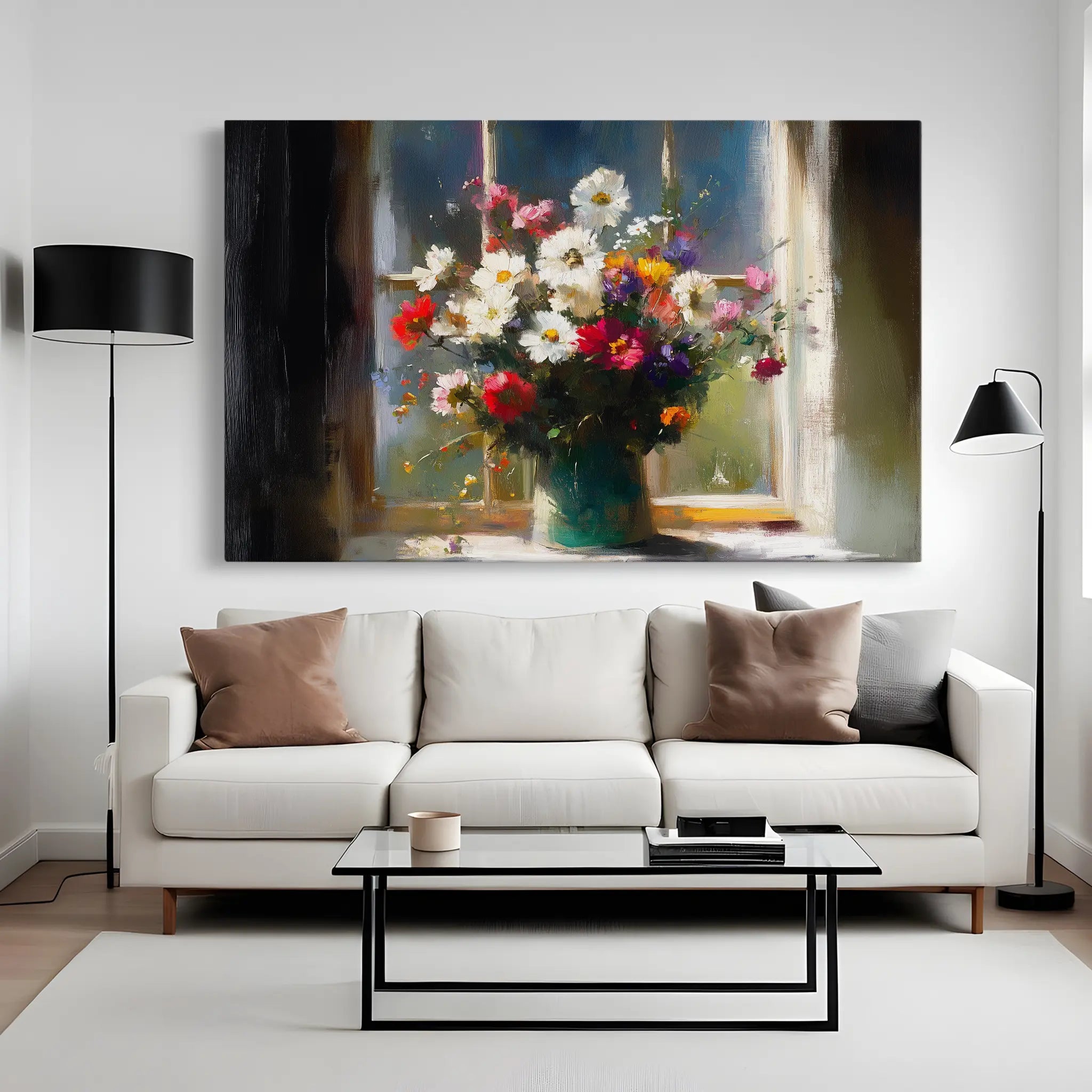 Floral Canvas Wall Art WAD775-F 90 x 60 cm / Stretched on hidden frame