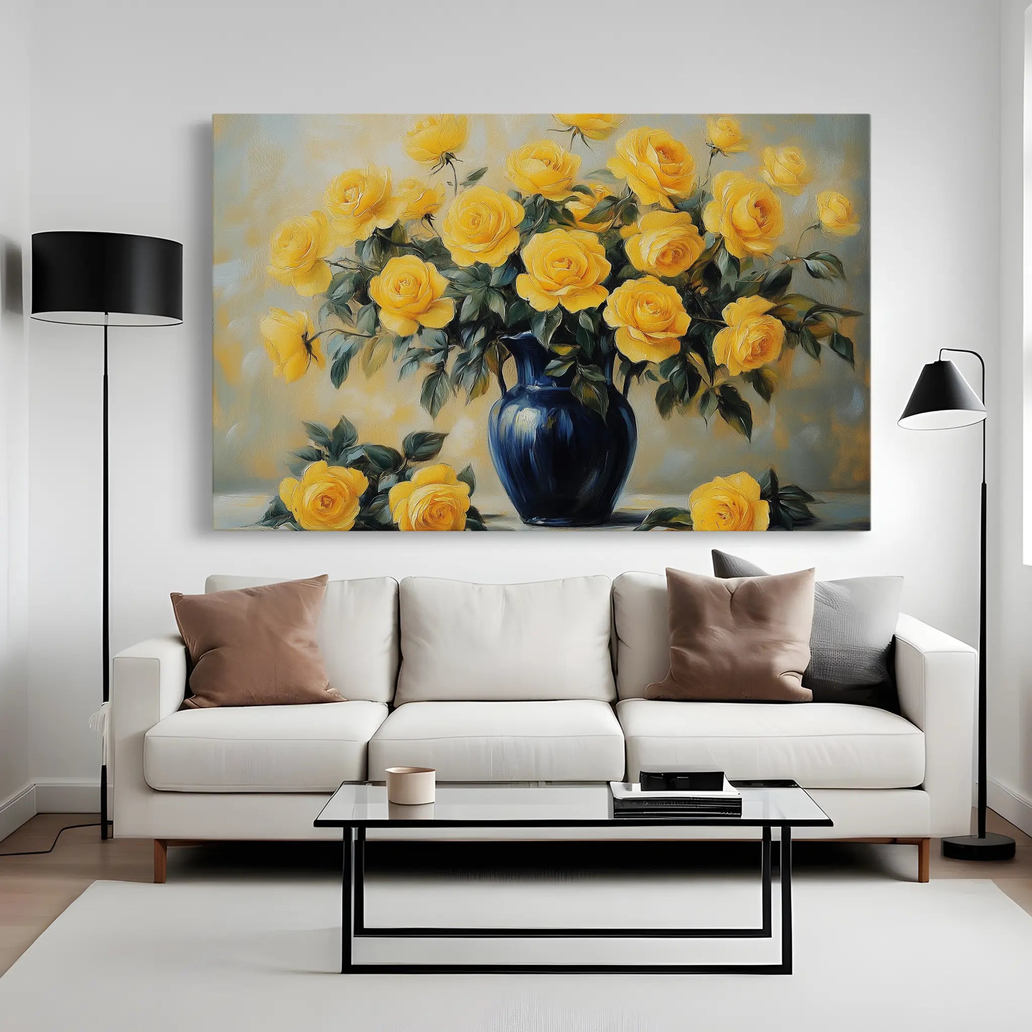 Floral Canvas Wall Art WAD776-F 90 x 60 cm / Stretched on hidden frame