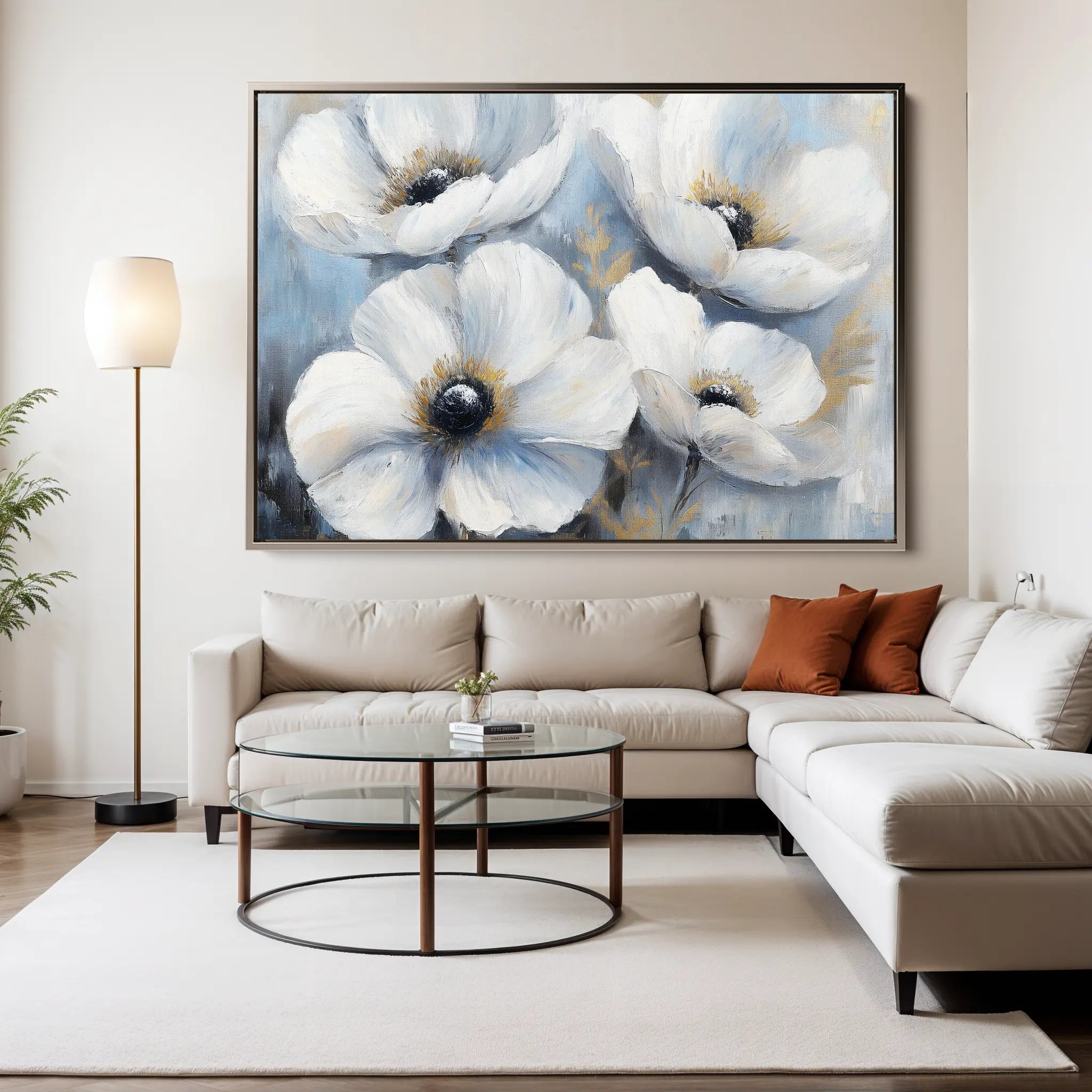 Floral Canvas Wall Art WAD777-F 90 x 60 cm / Stretched on hidden frame