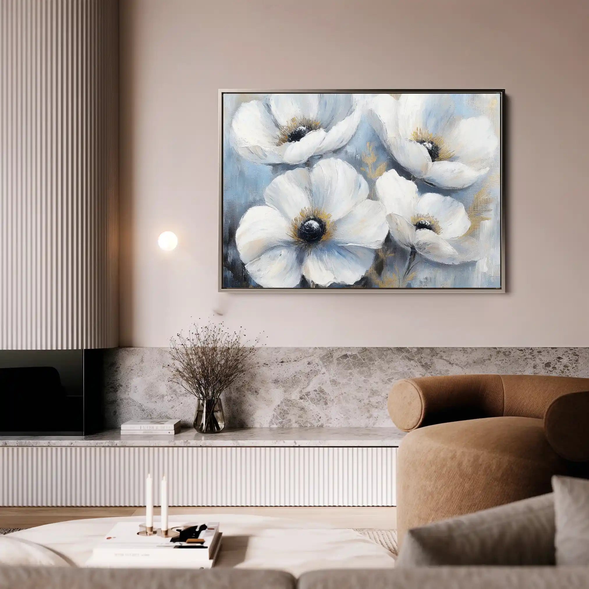 Floral Canvas Wall Art WAD777-F 90 x 60 cm / Stretched on hidden frame