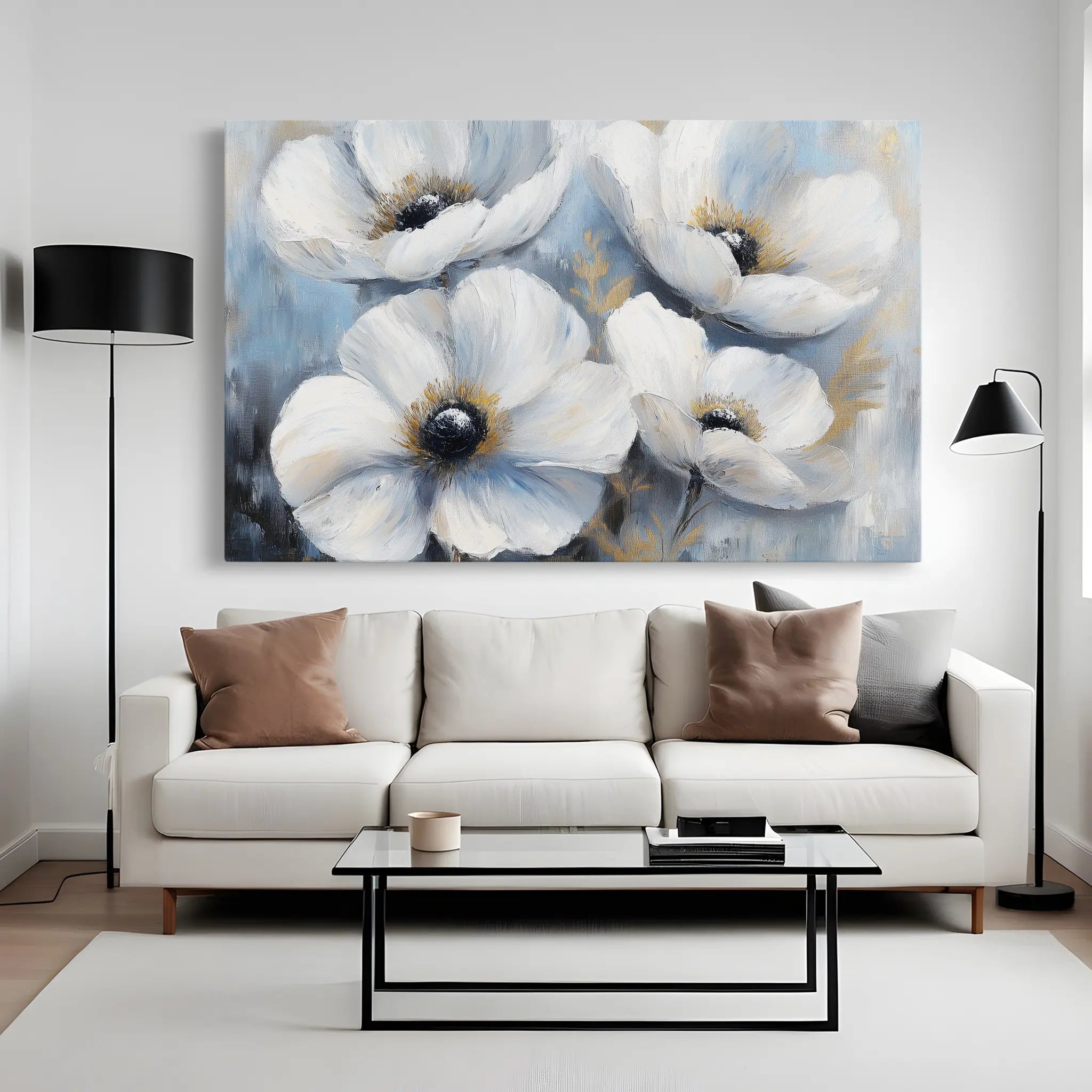 Floral Canvas Wall Art WAD777-F 90 x 60 cm / Stretched on hidden frame