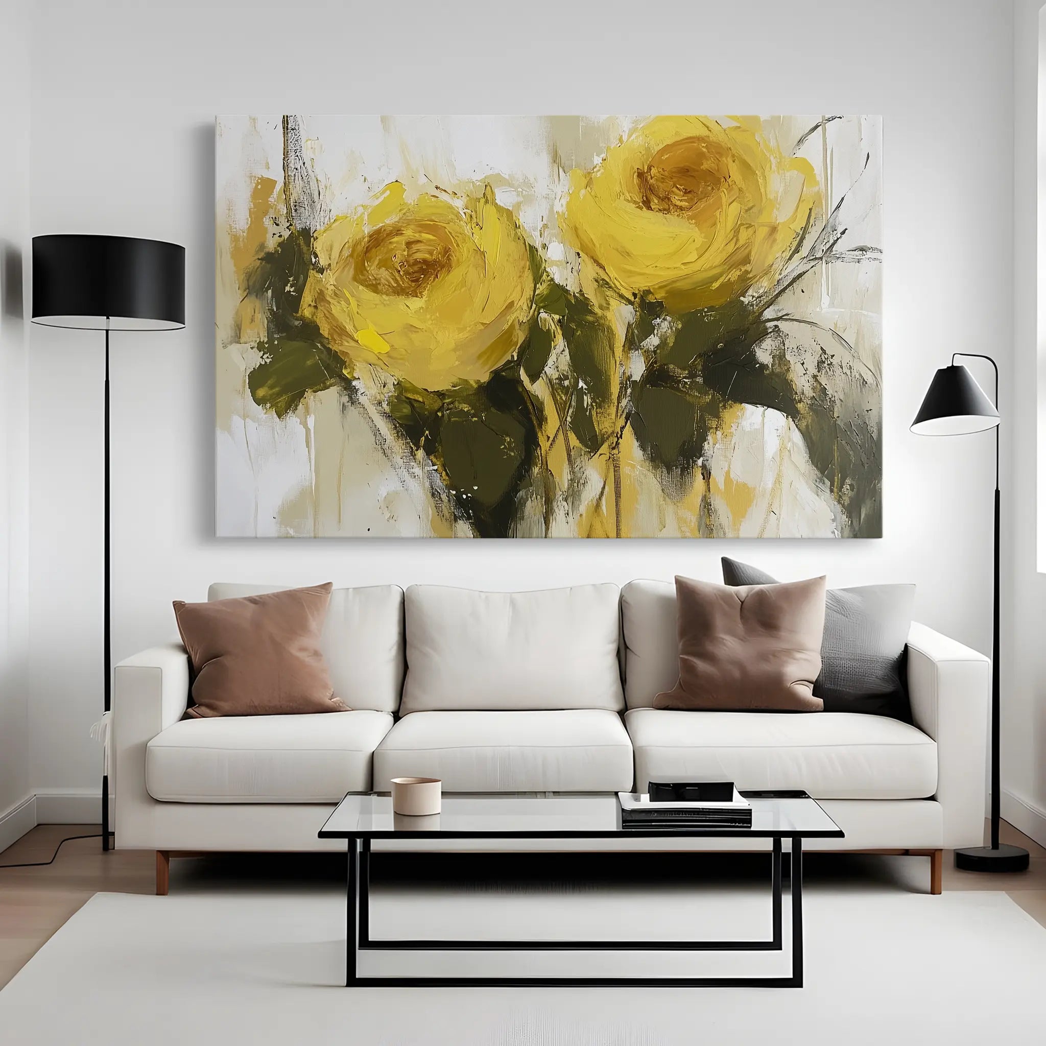 Floral Canvas Wall Art WAD778-F 90 x 60 cm / Stretched on hidden frame