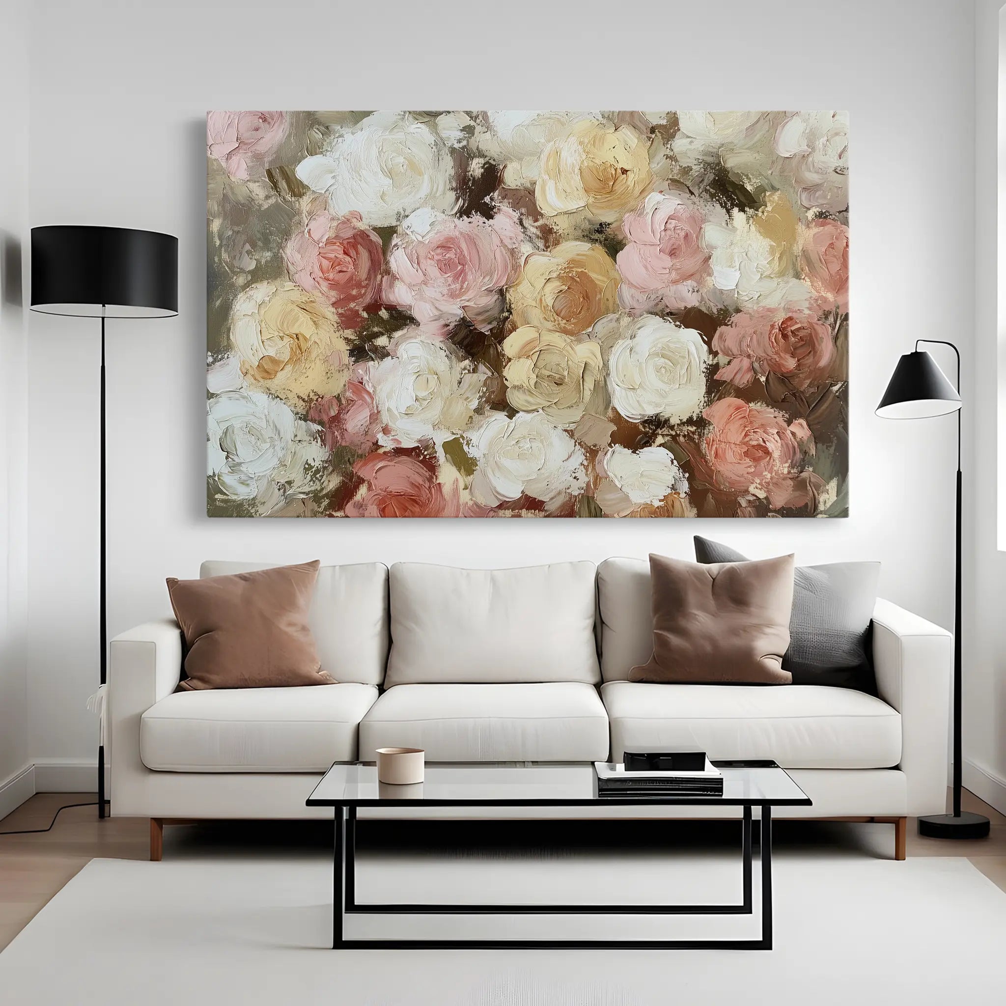 Floral Canvas Wall Art WAD779-F 90 x 60 cm / Stretched on hidden frame