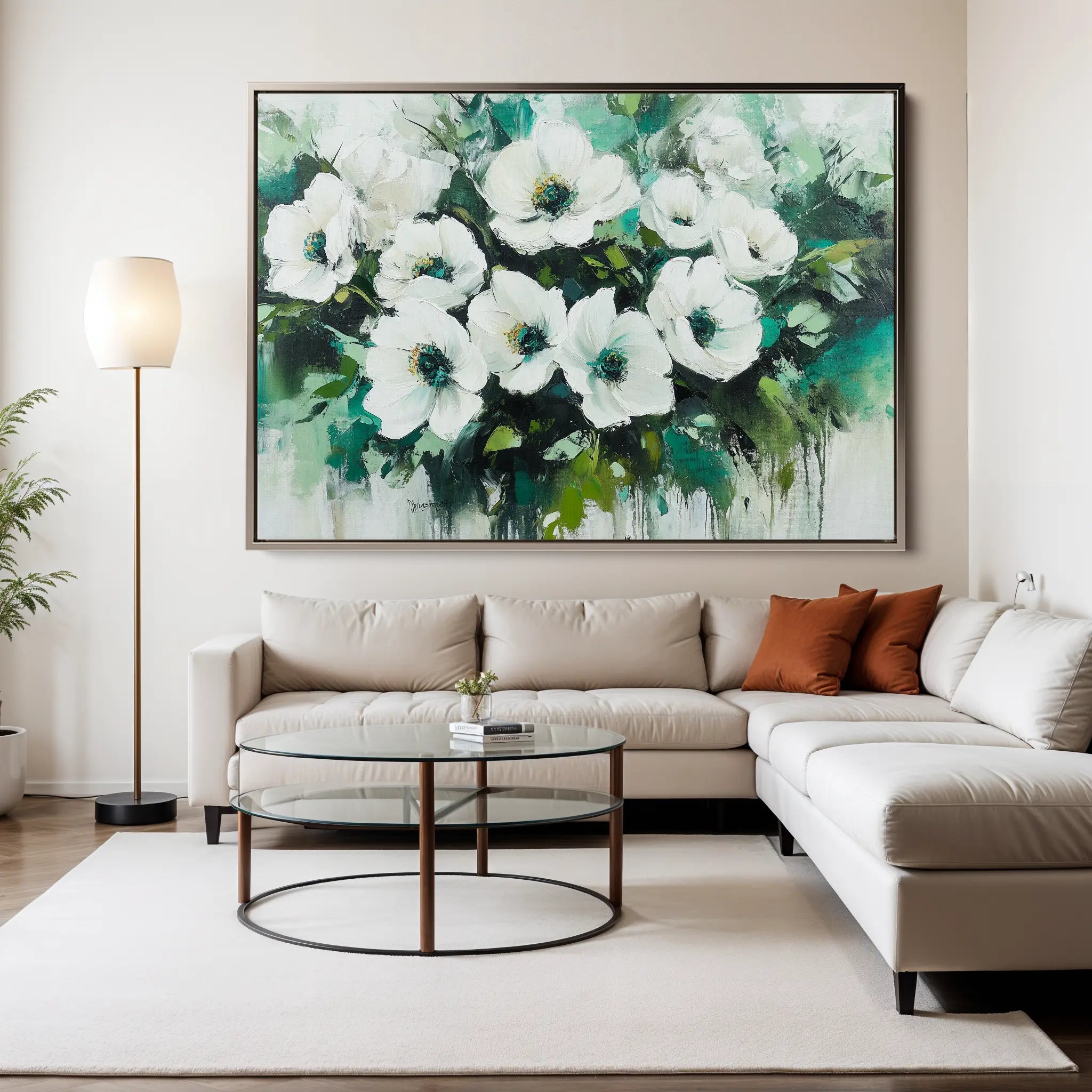 Floral Canvas Wall Art WAD780-F 90 x 60 cm / Stretched on hidden frame