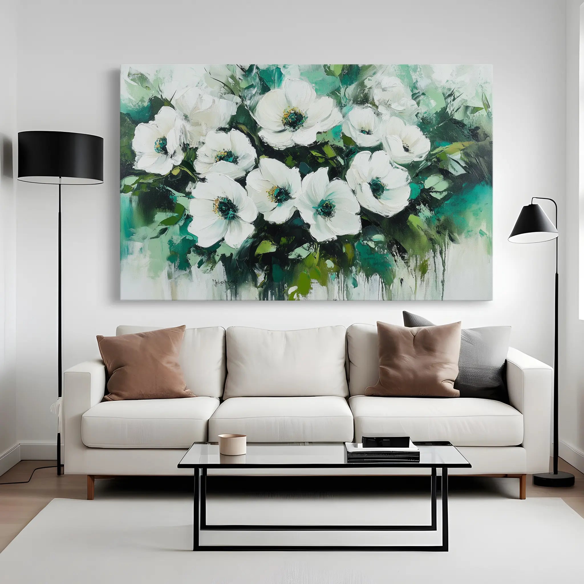 Floral Canvas Wall Art WAD780-F 90 x 60 cm / Stretched on hidden frame