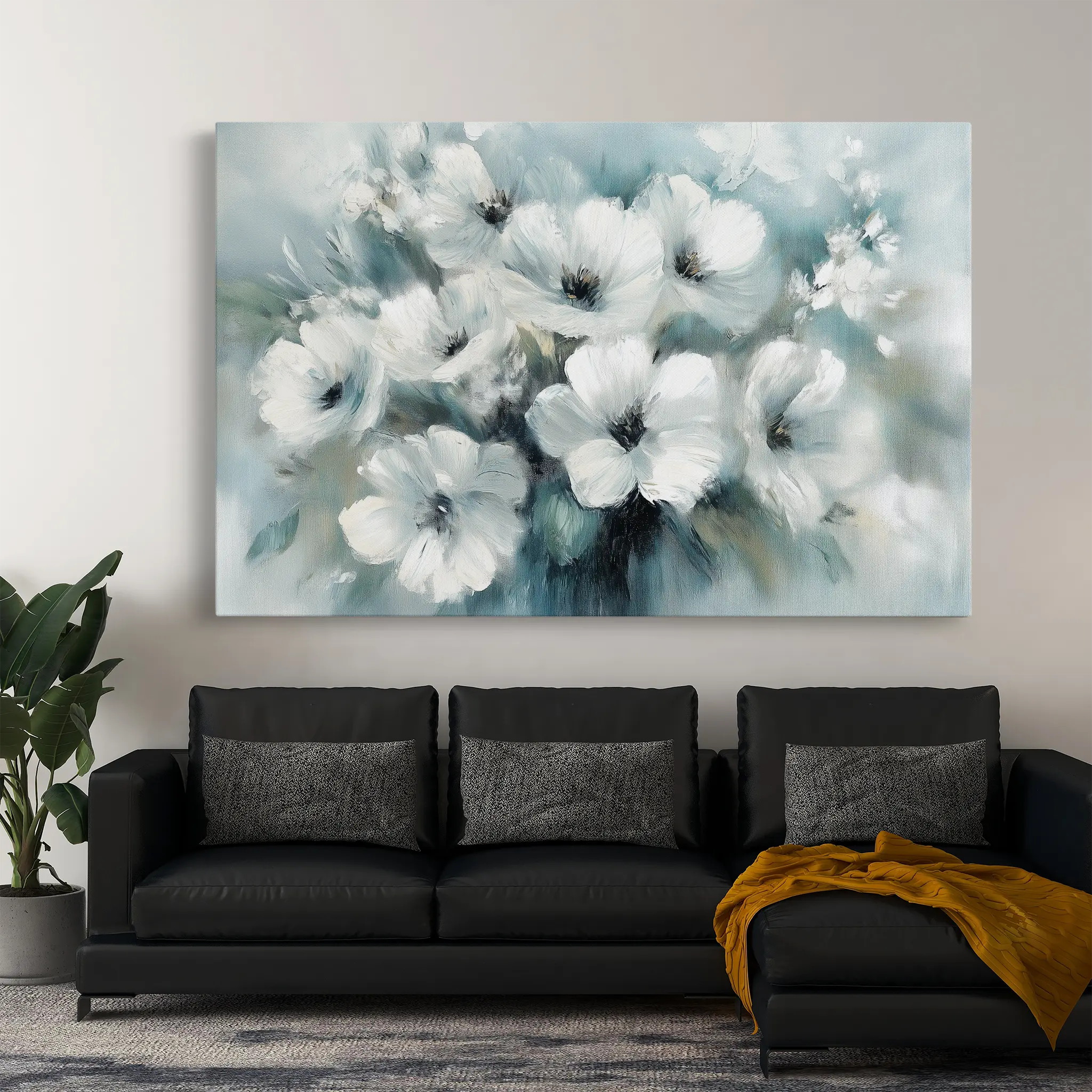 Floral Canvas Wall Art WAD781-F 90 x 60 cm / Stretched on hidden frame