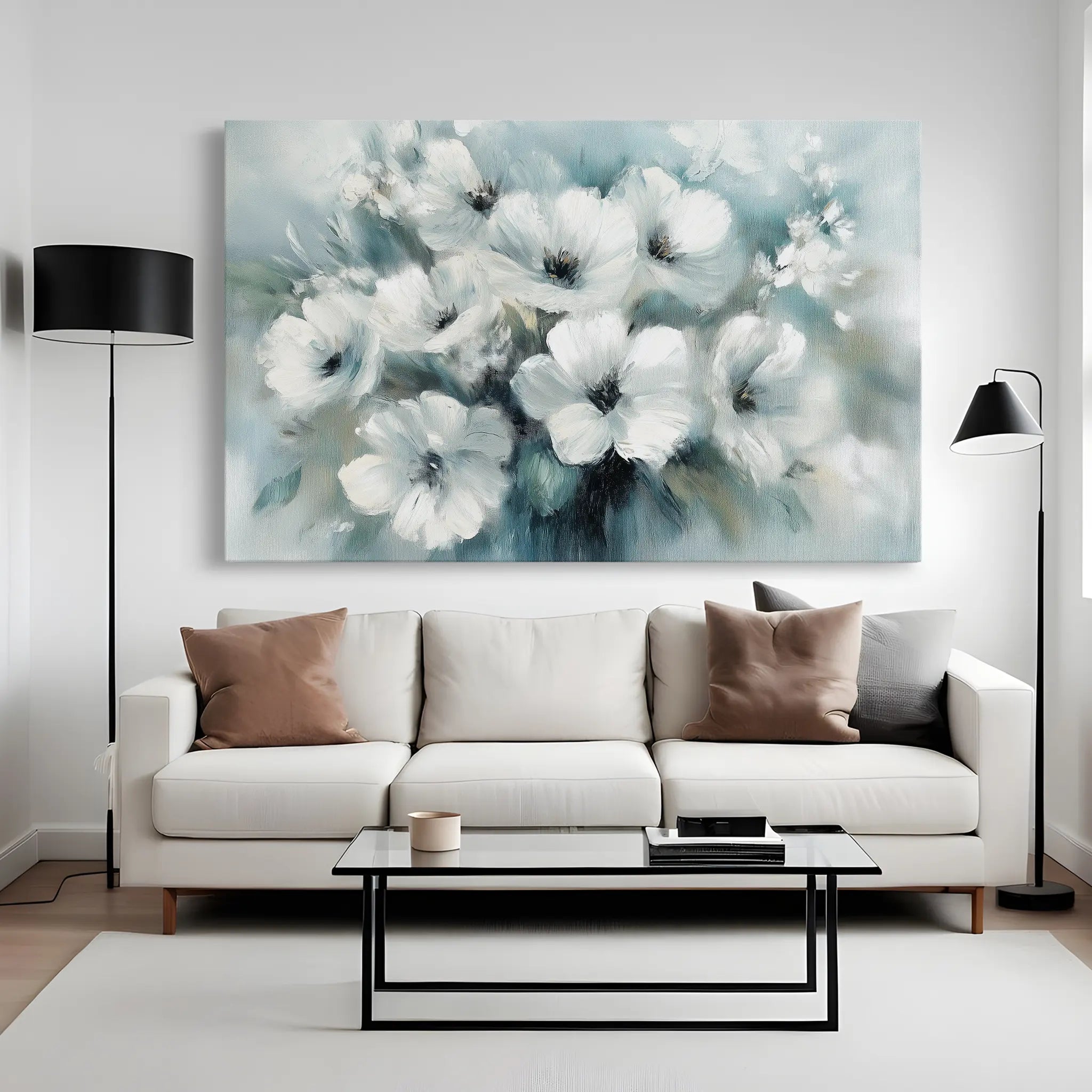 Floral Canvas Wall Art WAD781-F 90 x 60 cm / Stretched on hidden frame