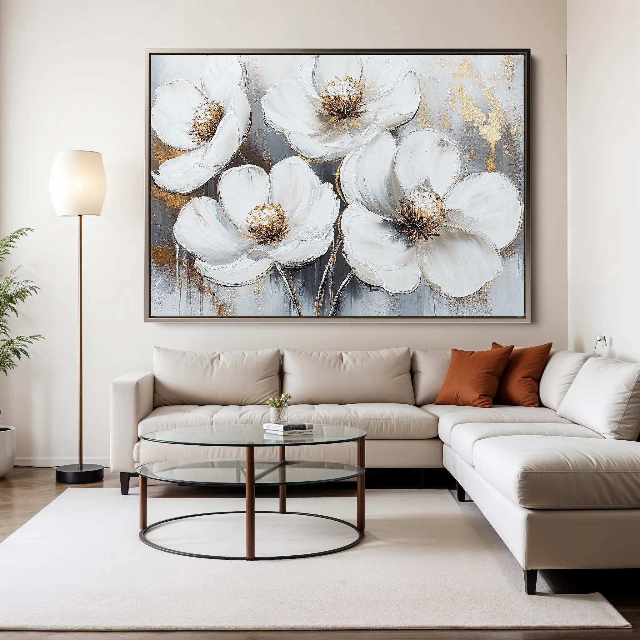 Floral Canvas Wall Art WAD783-F 90 x 60 cm / Stretched on hidden frame