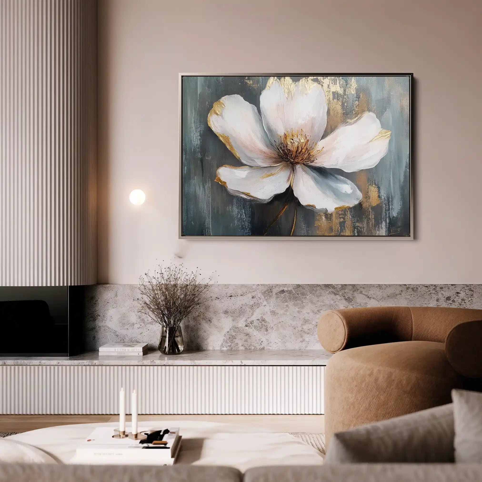 Floral Canvas Wall Art WAD784-F 90 x 60 cm / Stretched on hidden frame