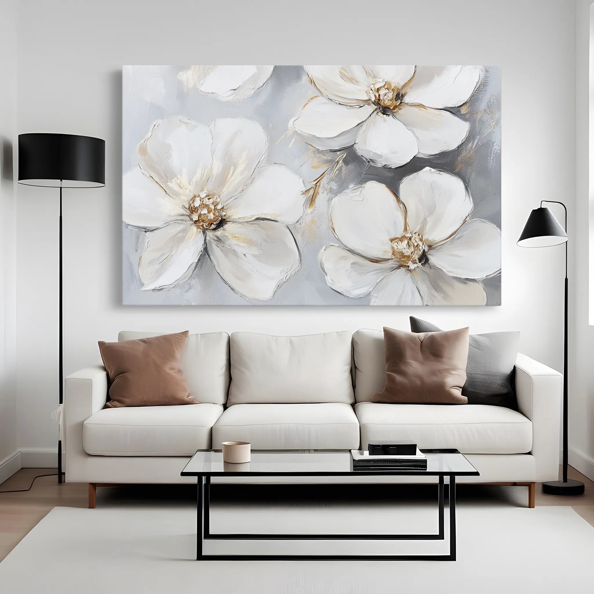 Floral Canvas Wall Art WAD785-F 90 x 60 cm / Stretched on hidden frame