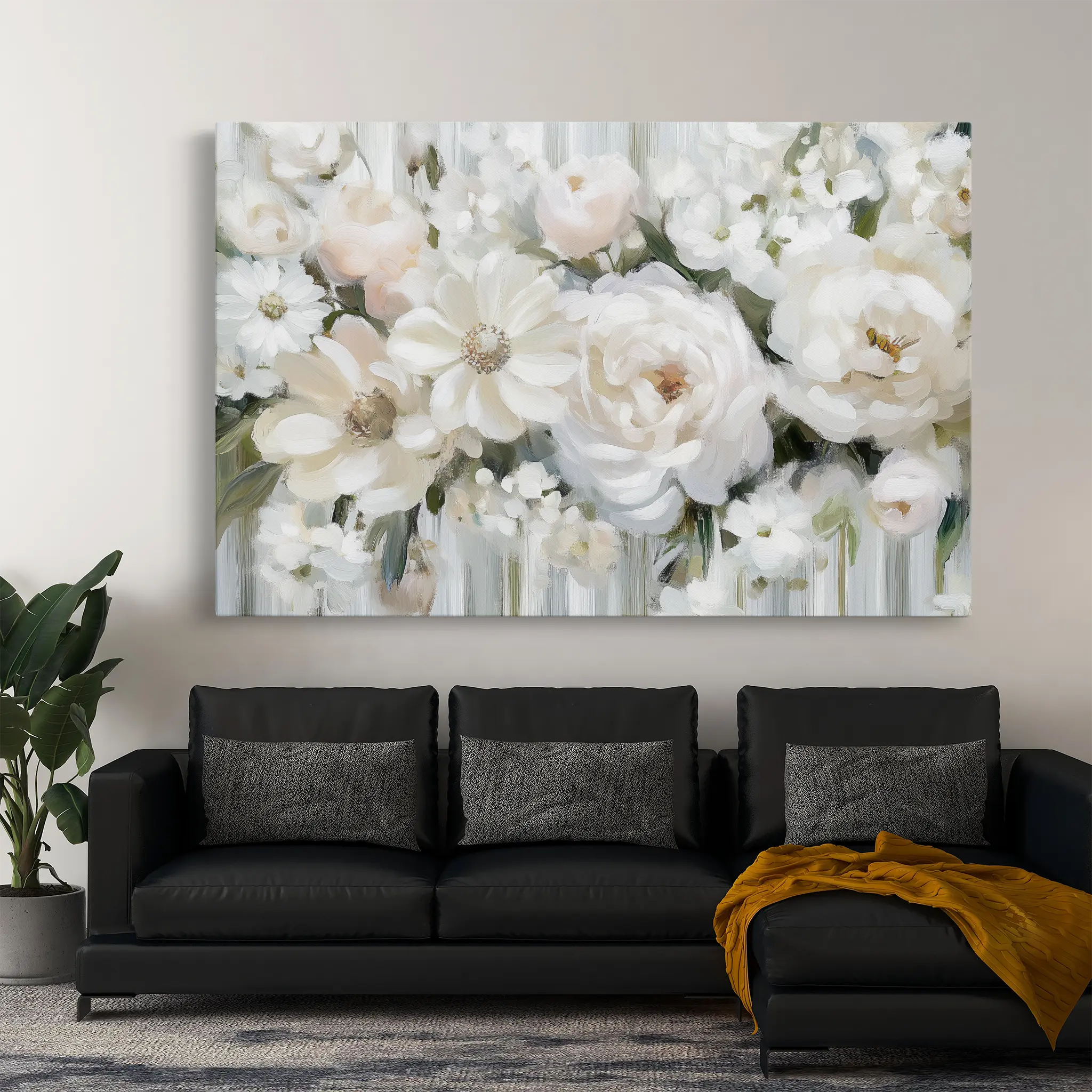 Floral Canvas Wall Art WAD786-F 90 x 60 cm / Stretched on hidden frame