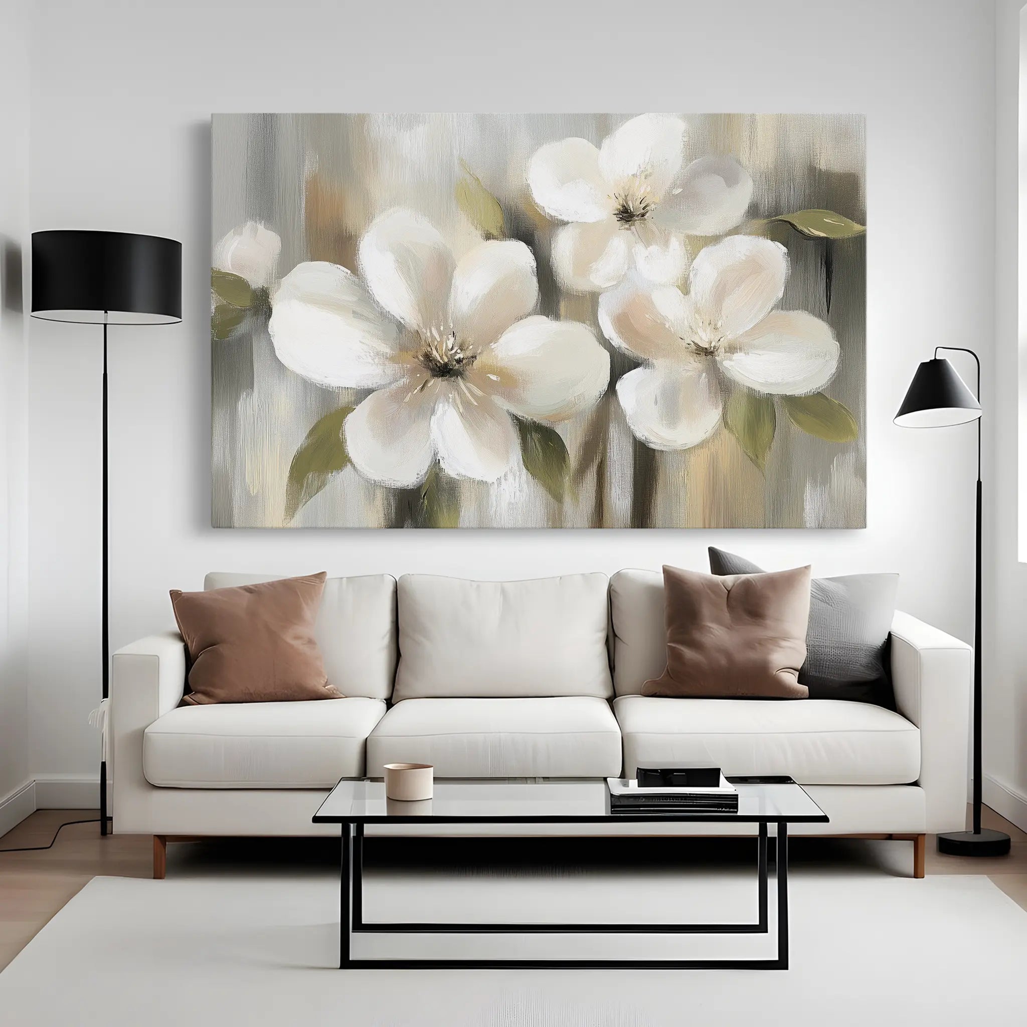 Floral Canvas Wall Art WAD787-F 90 x 60 cm / Stretched on hidden frame