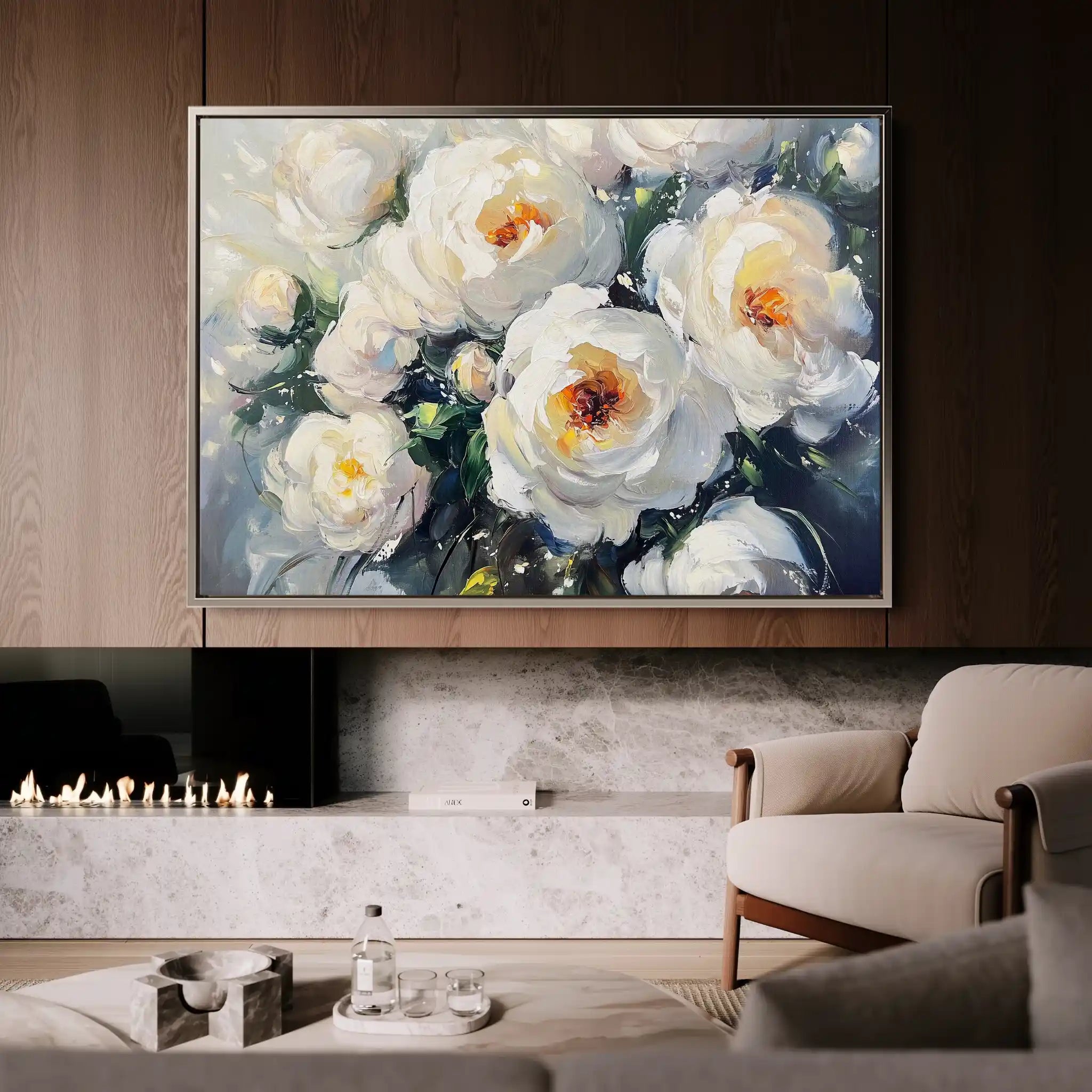 Floral Canvas Wall Art WAD789-F 90 x 60 cm / Stretched on hidden frame