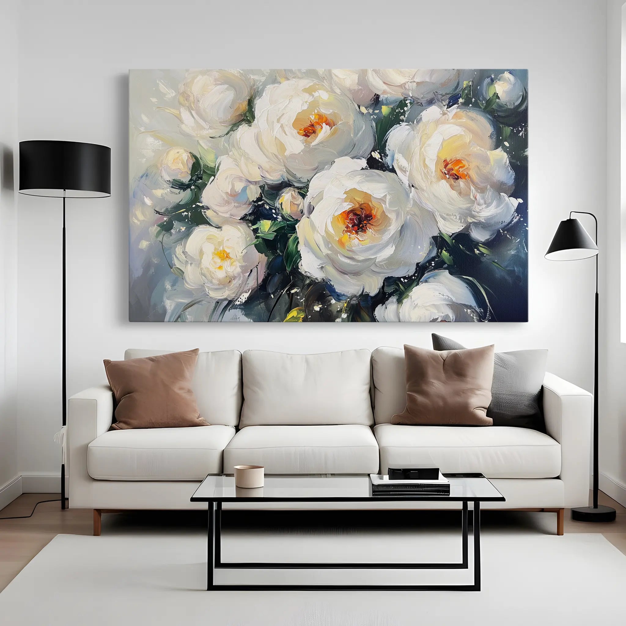 Floral Canvas Wall Art WAD789-F 90 x 60 cm / Stretched on hidden frame