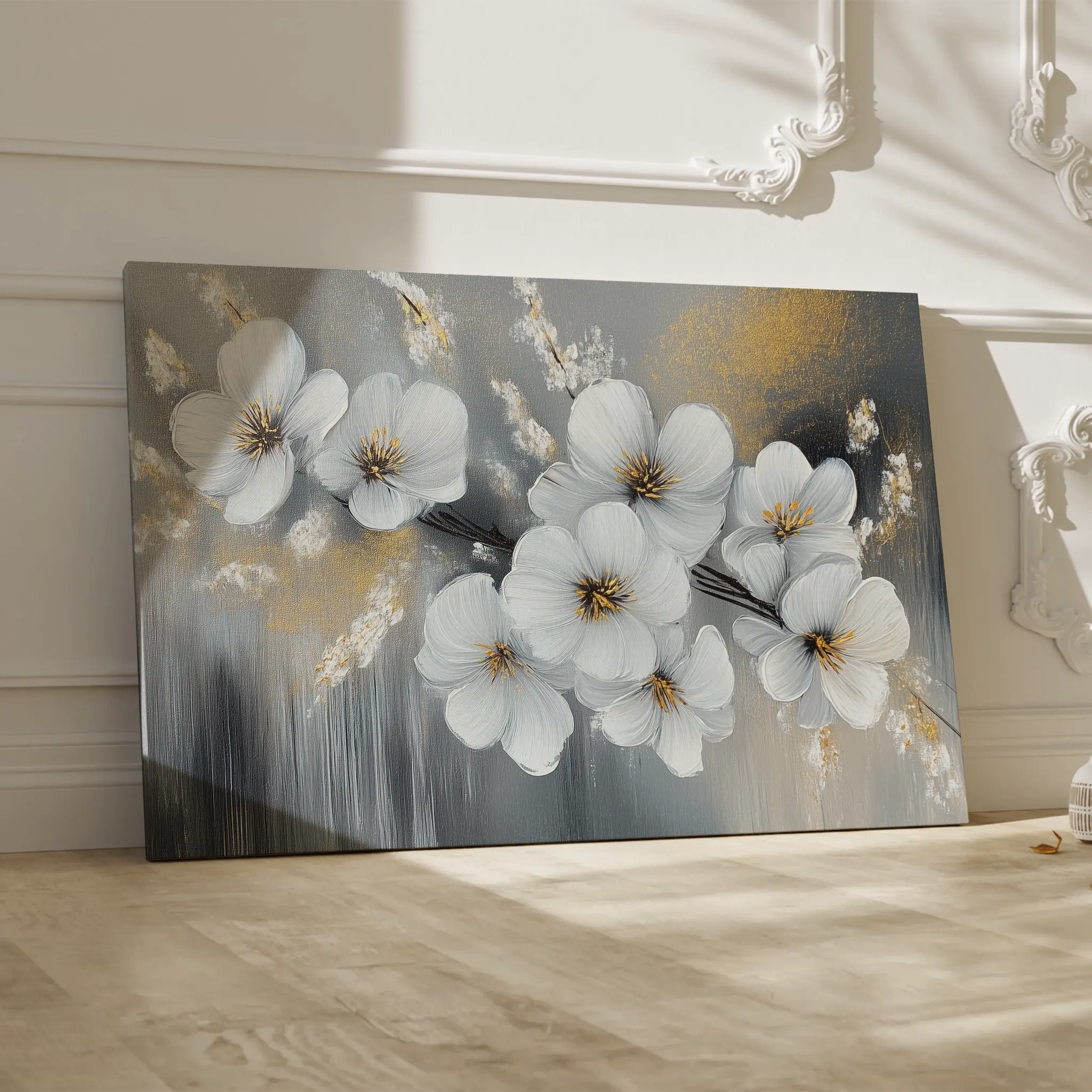 Floral Canvas Wall Art WAD790-F 90 x 60 cm / Stretched on hidden frame